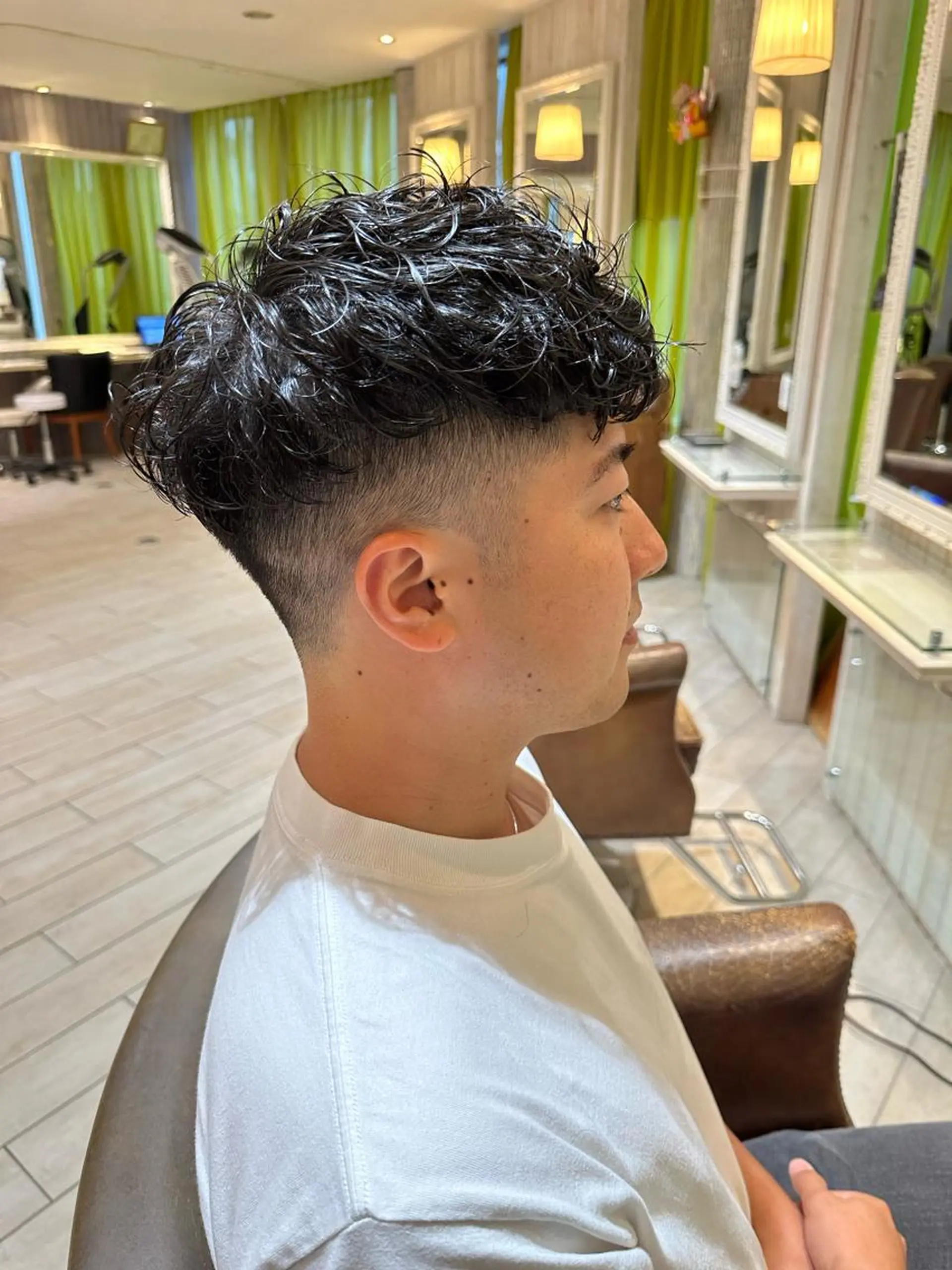 パーマ メンズ カット パーマ 増渕 駿介のヘアスタイル