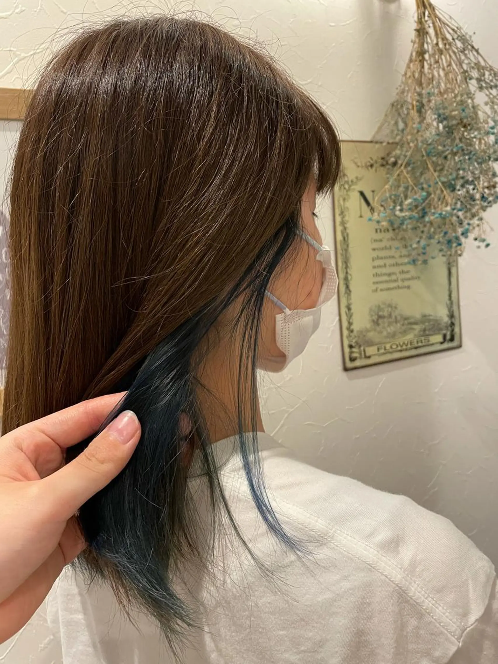 セミロング カラー ブルーカラー ASGROW'eclat(帯山店)所属・須惠 優理愛のヘアスタイル