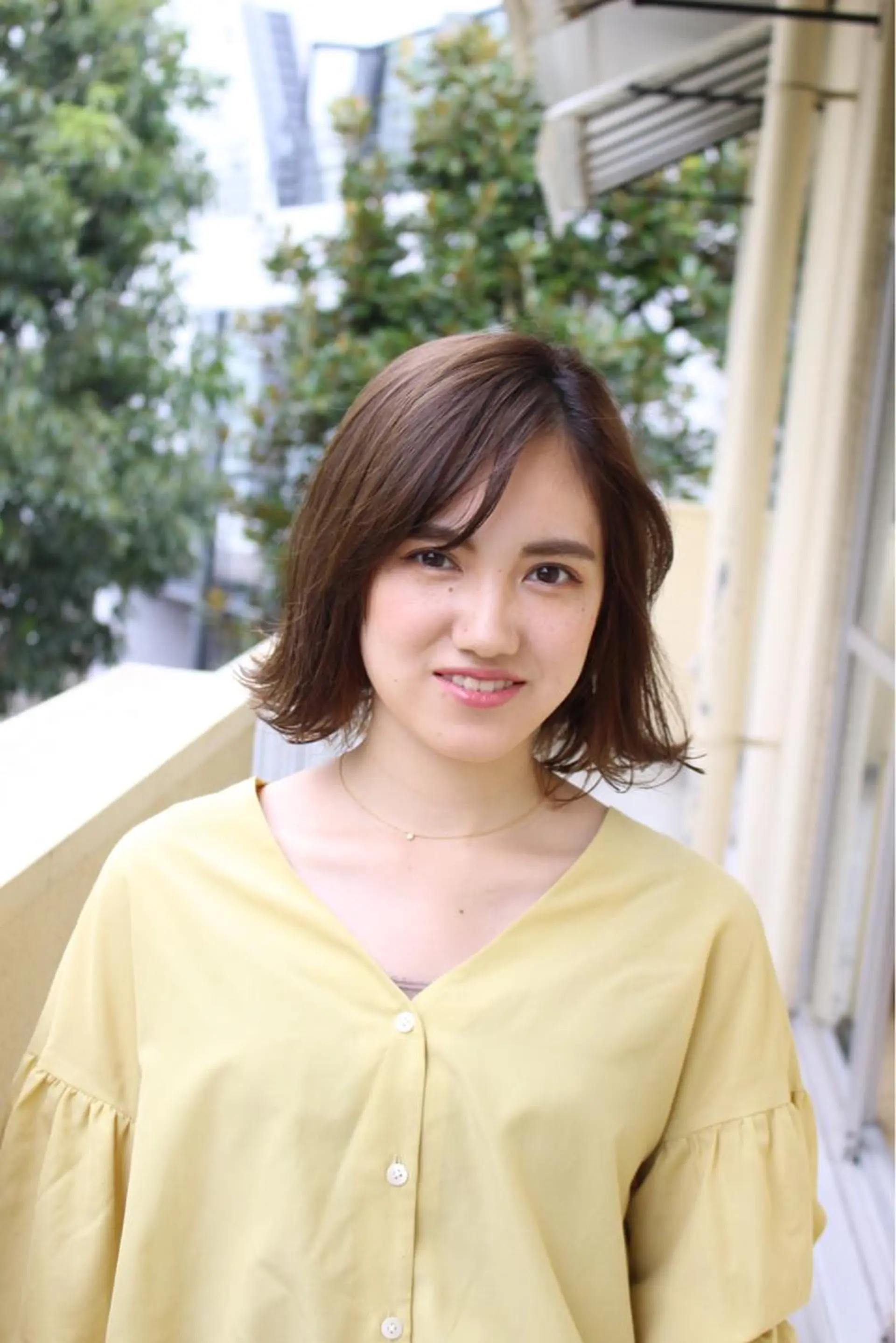 ミディアム ボブ 外ハネヘア ☕️ベージュカラー 内藤光哉☕️のヘアスタイル