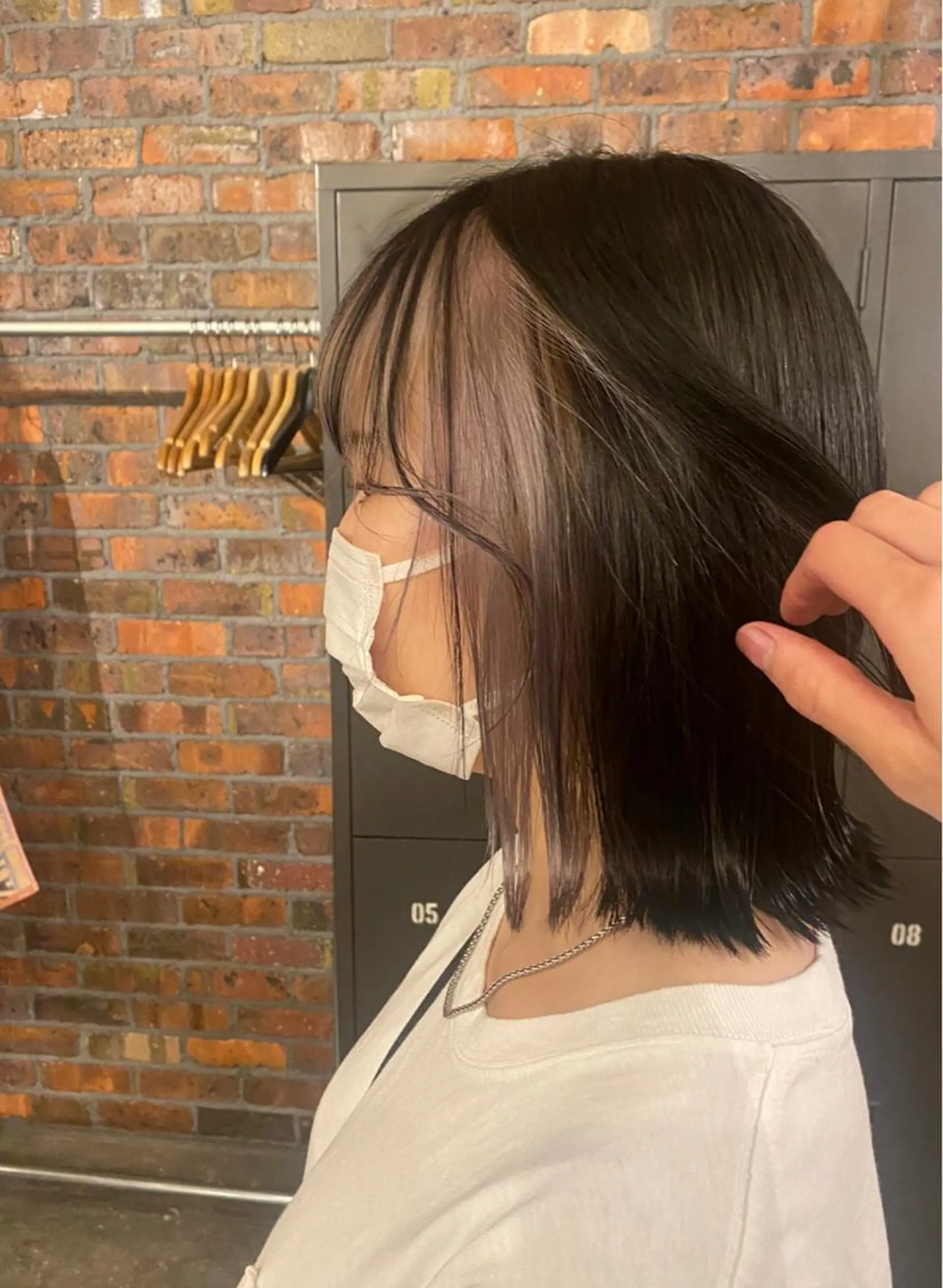 ミディアム カラー インナーカラー ピンクカラー ホワイトピンク the BRIDGE 加藤みのりのヘアスタイル