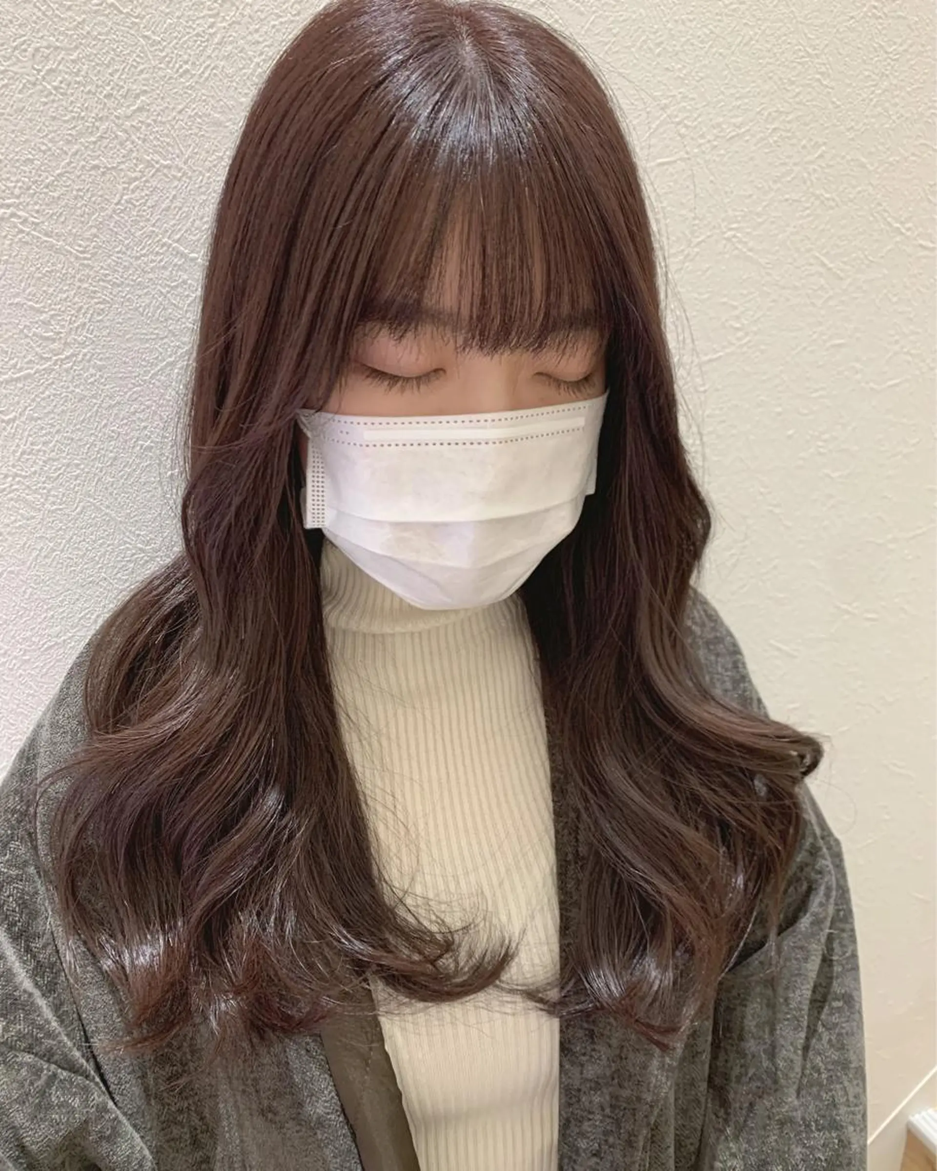 ロング カラー ベージュカラー ラベンダーカラー ラベンダーベージュ トリートメント カット トリートメント hub hair レイヤー/透明感のヘアスタイル