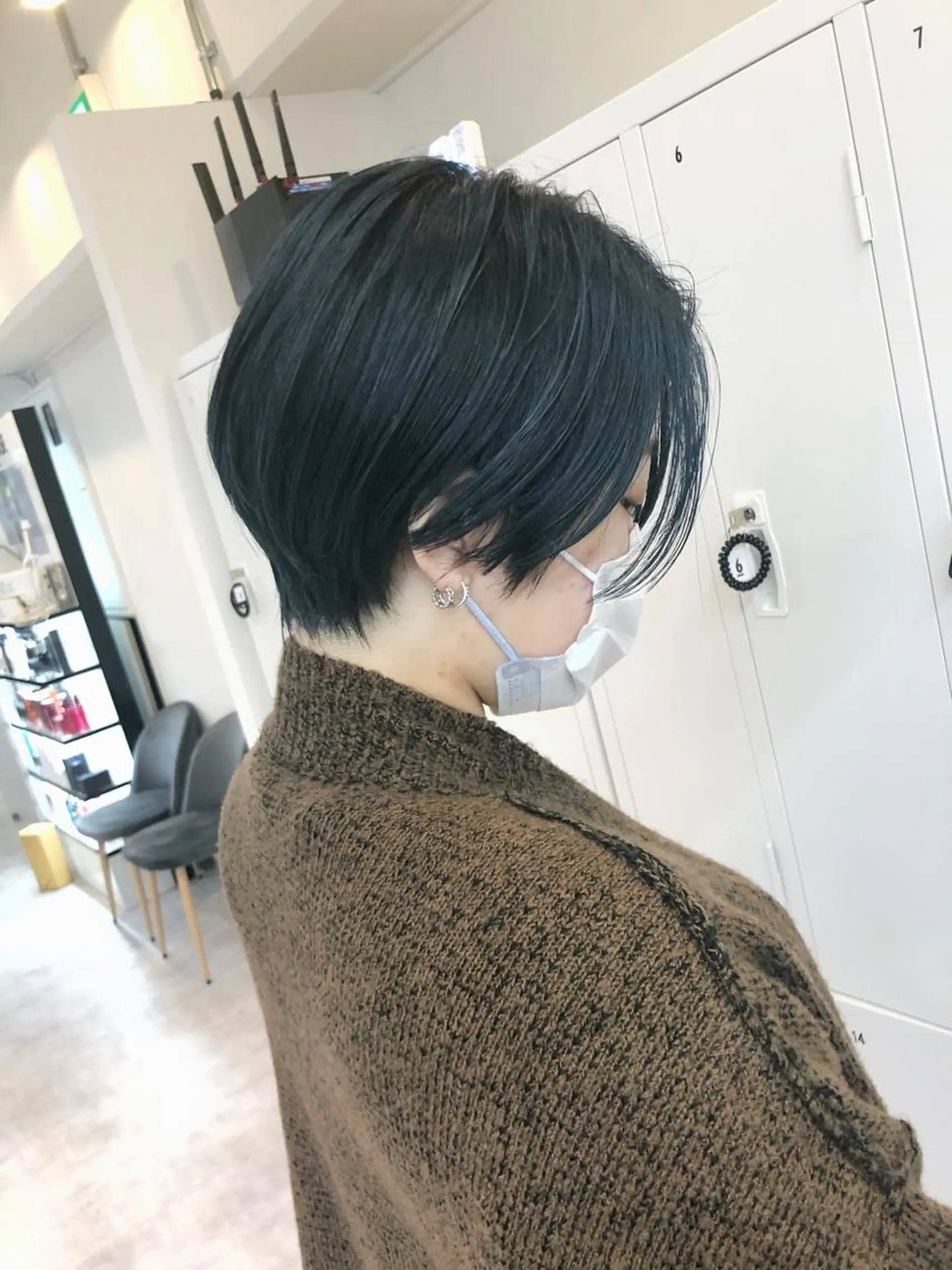 ショート カラー ブルーカラー ネイビーカラー 山崎 俊介のヘアスタイル