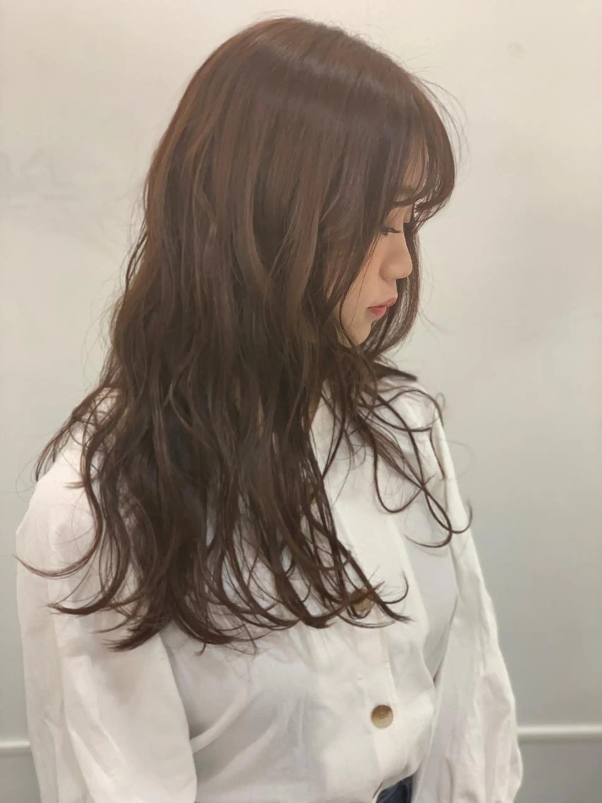 ロング カラー イルミナカラー ピンクカラー ヘアカラー トリートメント 髪質改善/縮毛矯正 /ブリーチ矯正/岡部のヘアスタイル