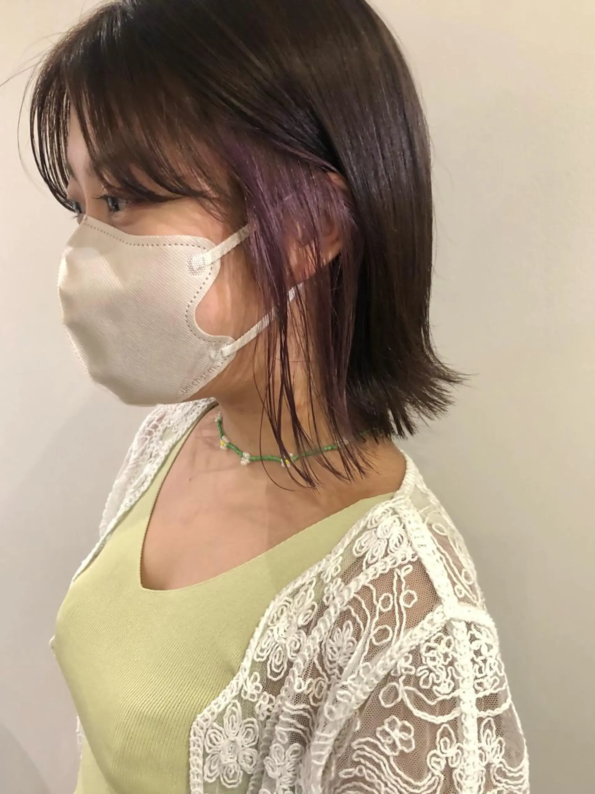 ミディアム カラー ラベンダーカラー ヘアカラー レイヤー/お顔まわり 暖色カラー🍑Amiのヘアスタイル