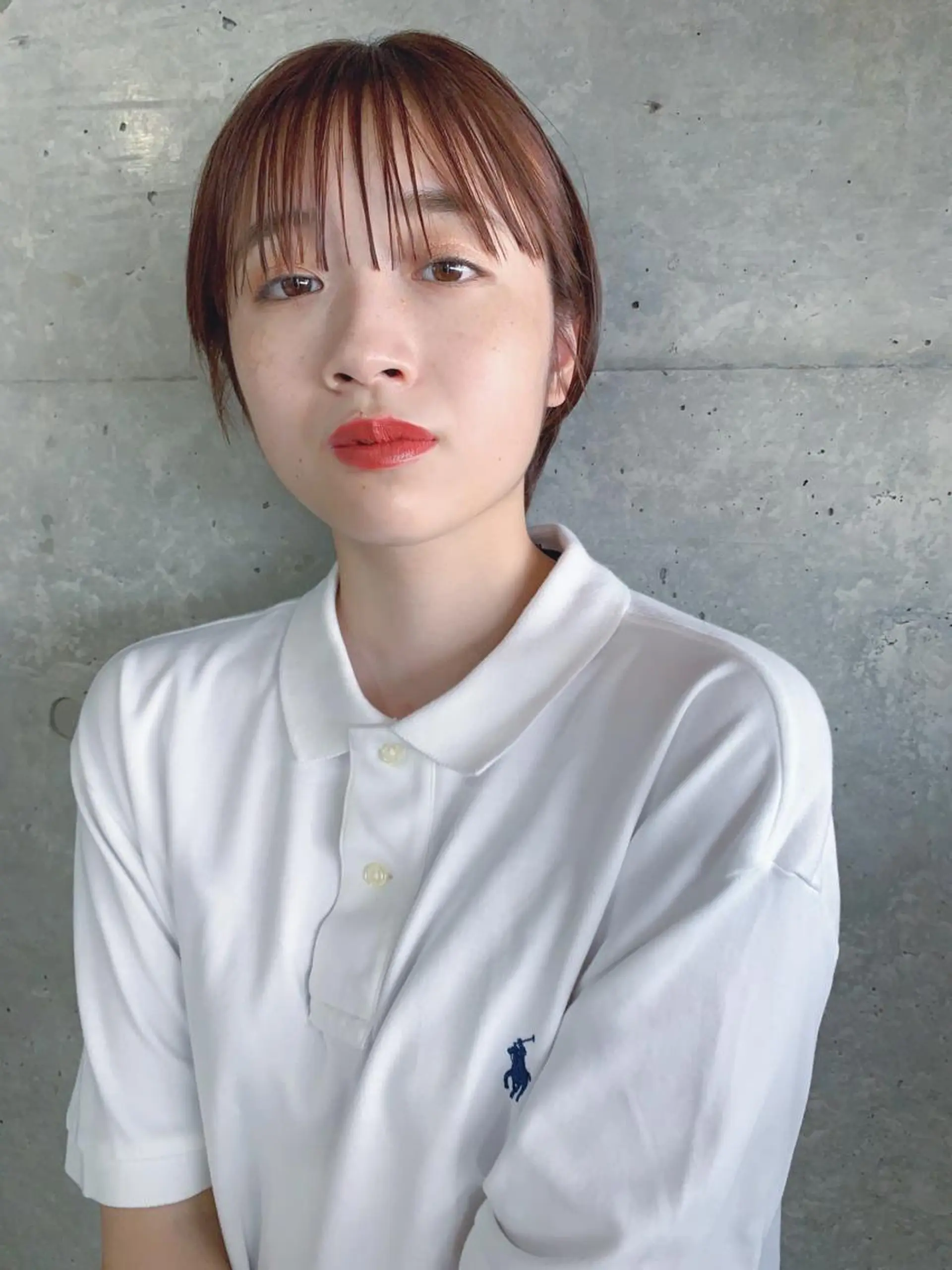 ショート カラー ボブパーマコテ巻き風 パーマNo1深江秀平のヘアスタイル