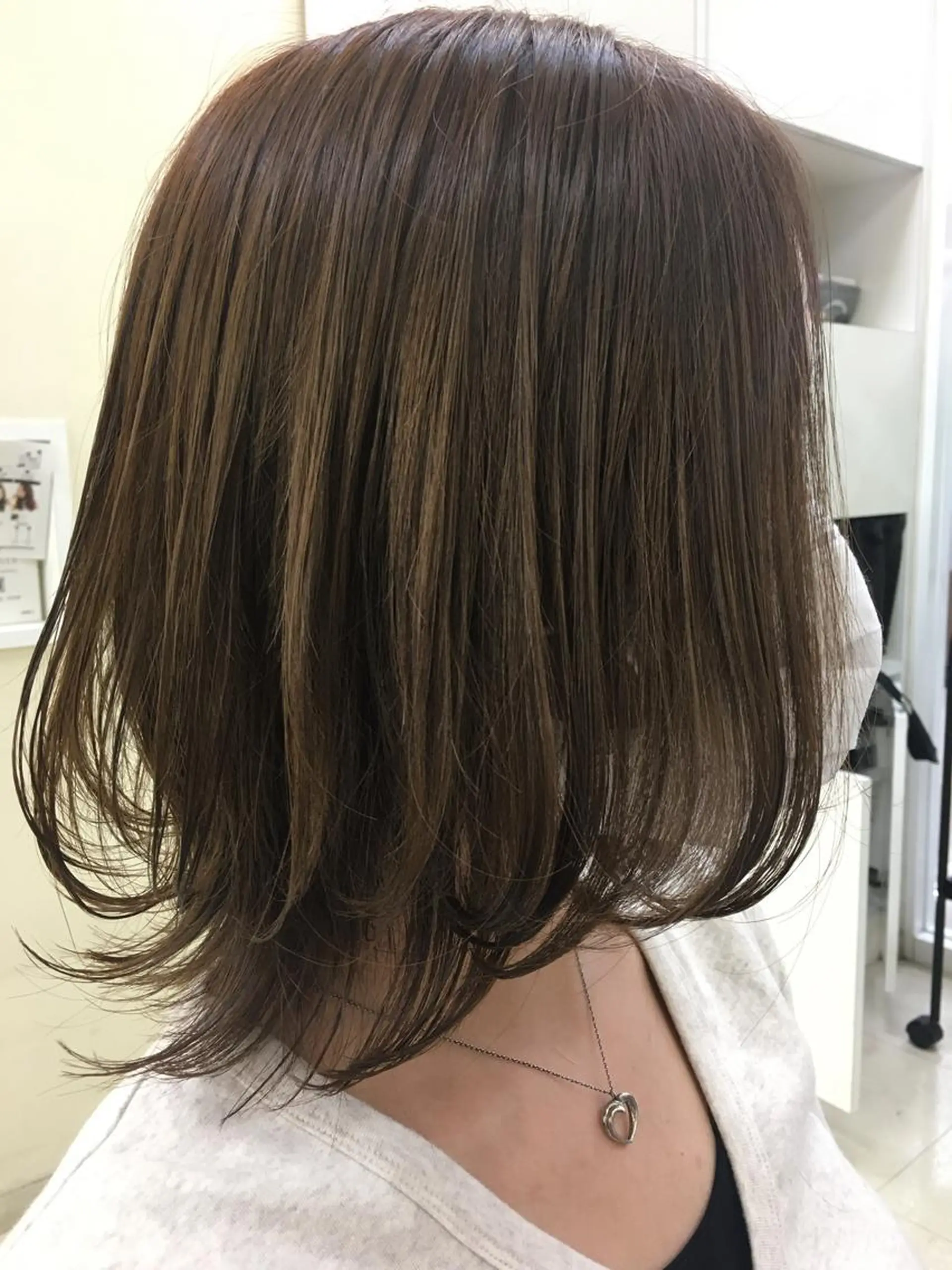 ミディアム 顔周りカット レイヤーカット 大住 京平のヘアスタイル