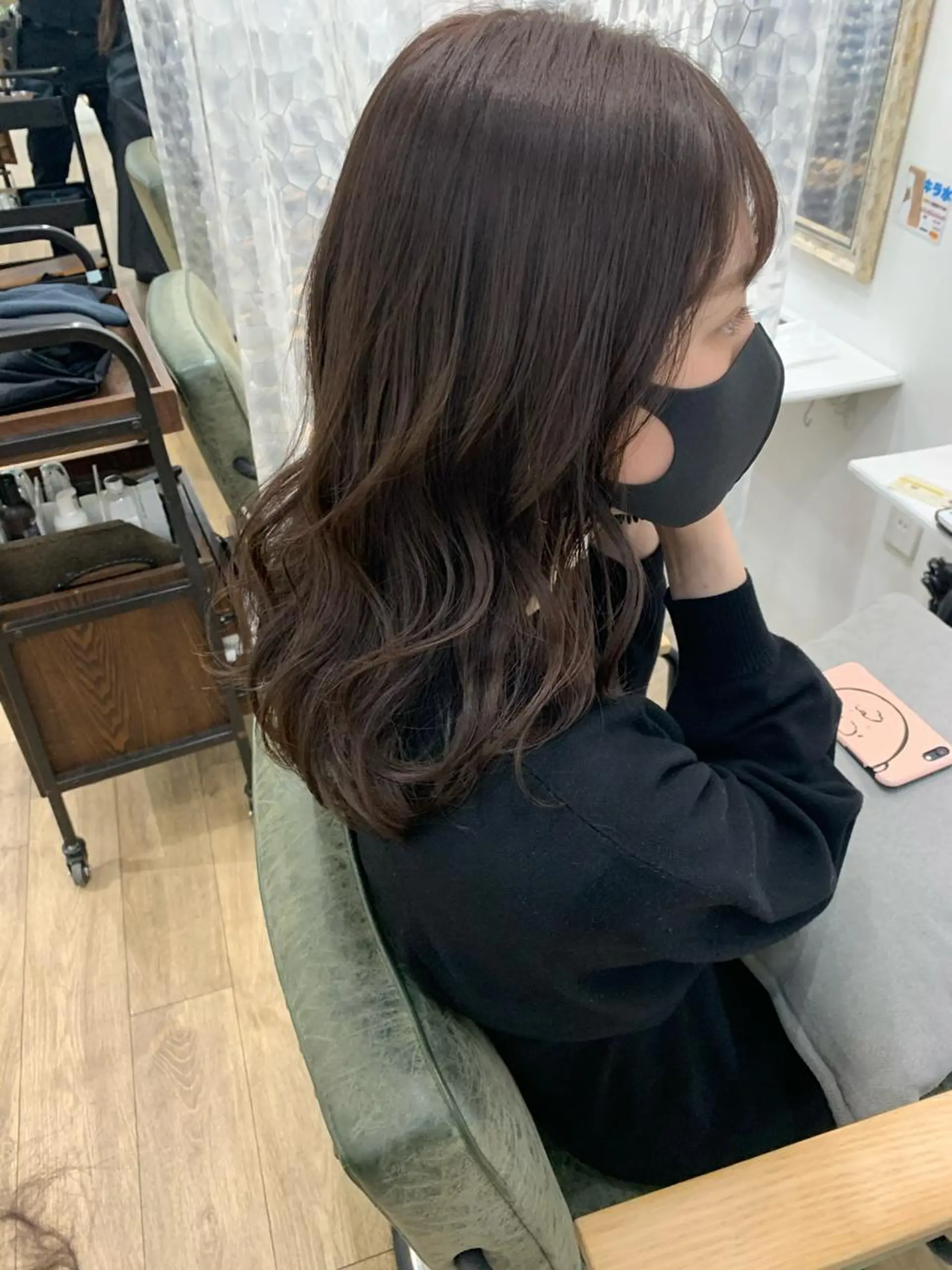 セミロング カラー ブラウンカラー ココアブラウン ヘアカラー トリートメント レイヤー/顔周り /AKARIのヘアスタイル