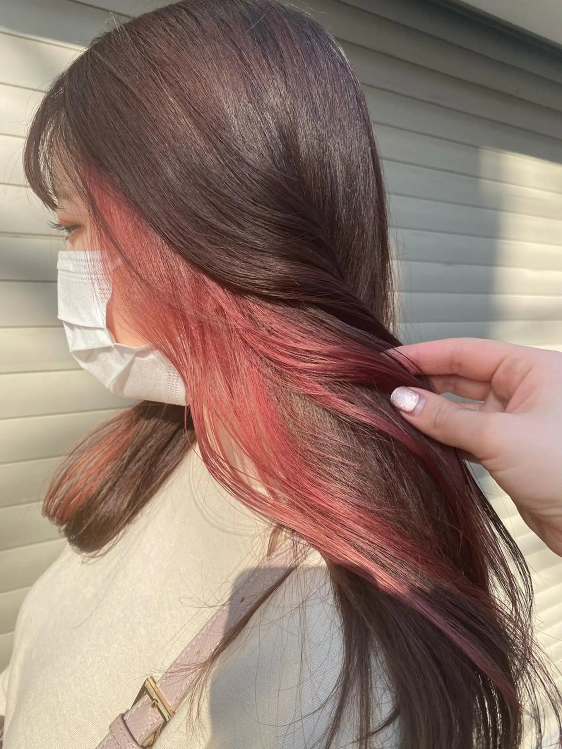 セミロング カラー インナーカラー お任せヘア☘️☘️ 及川渚のヘアスタイル