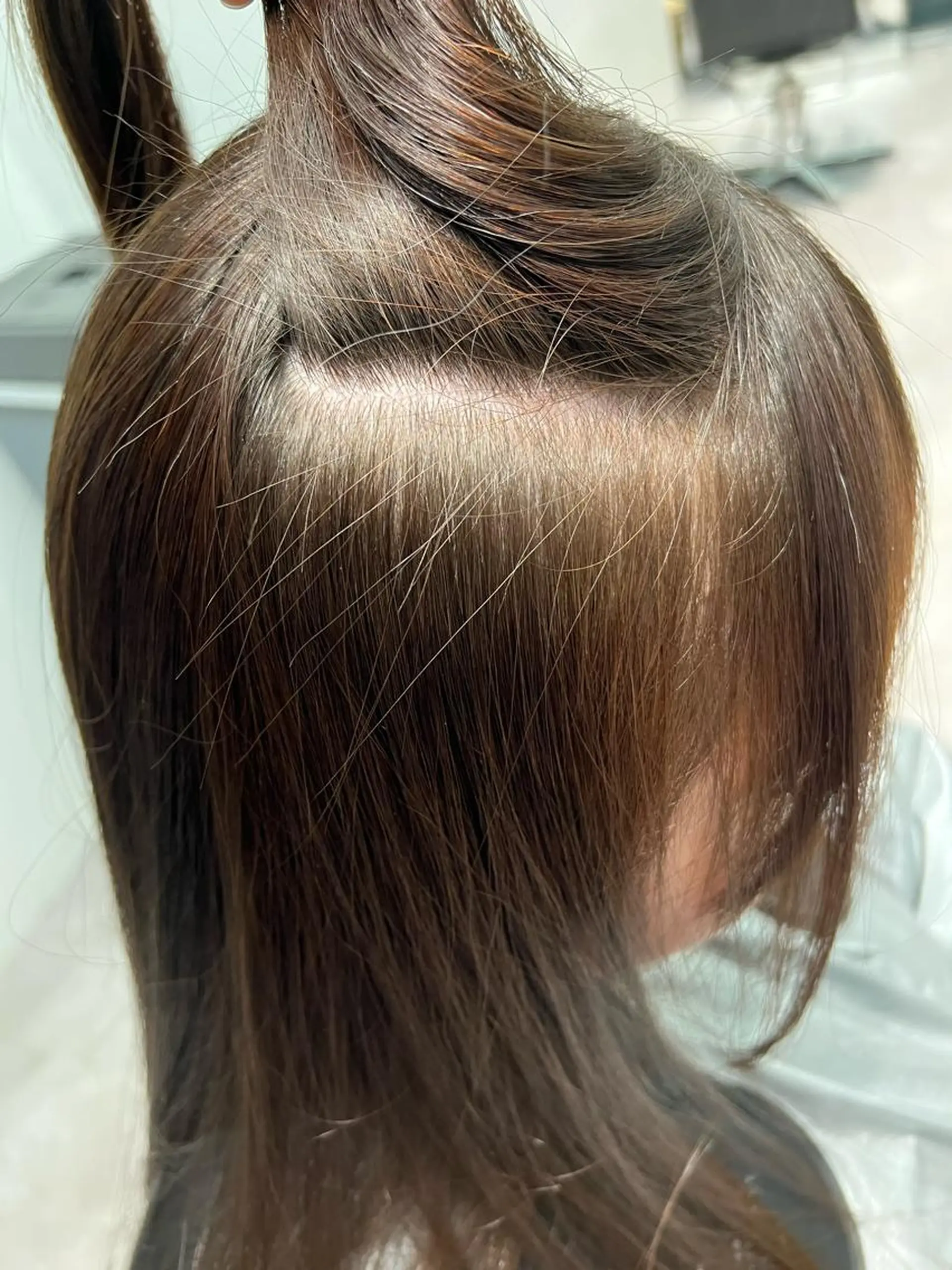 セミロング パーマ 顔周りカット 堀江 /木下椋麻のヘアスタイル