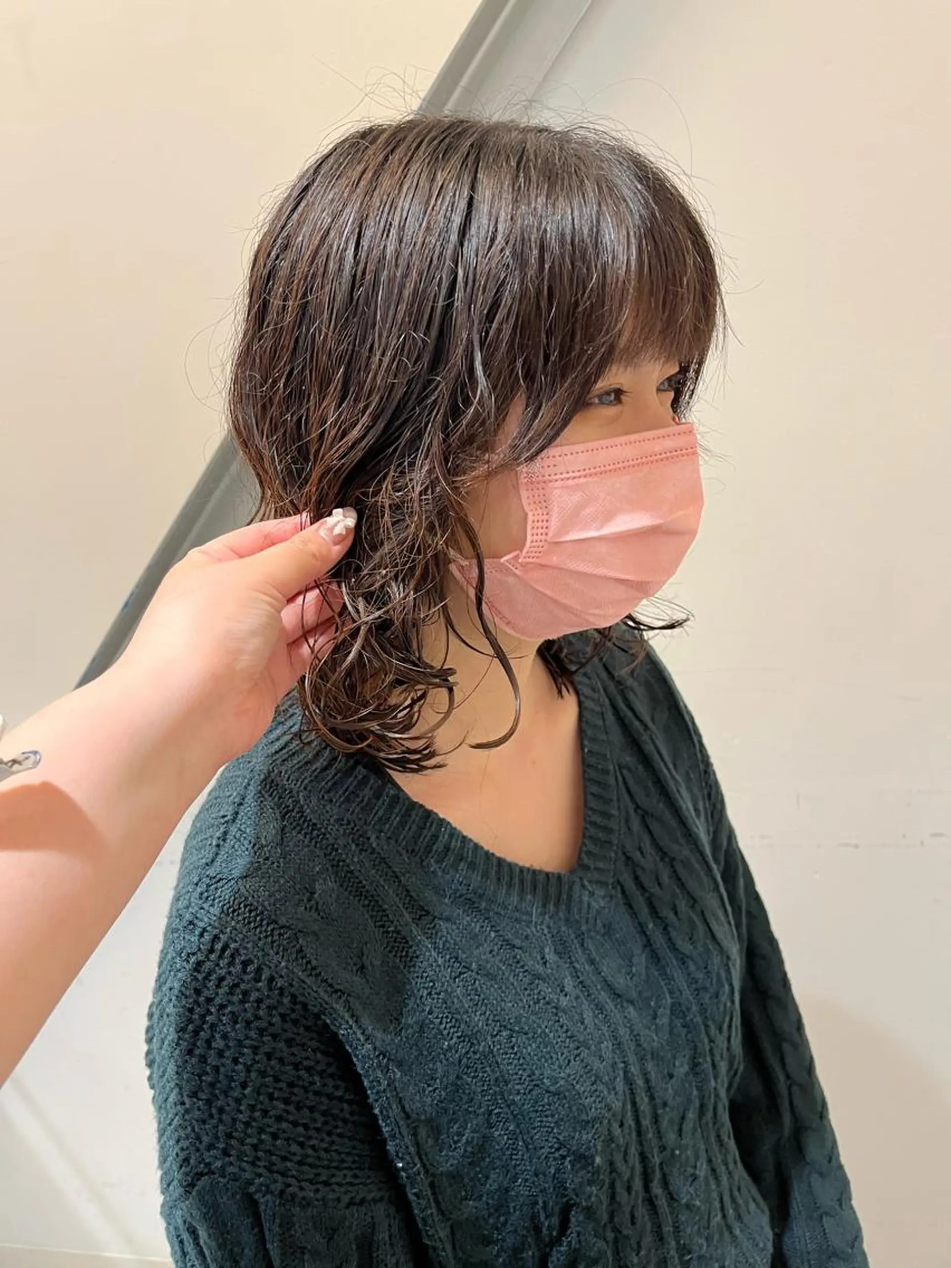 ミディアム ミディアムパーマ 西崎 満里奈のヘアスタイル