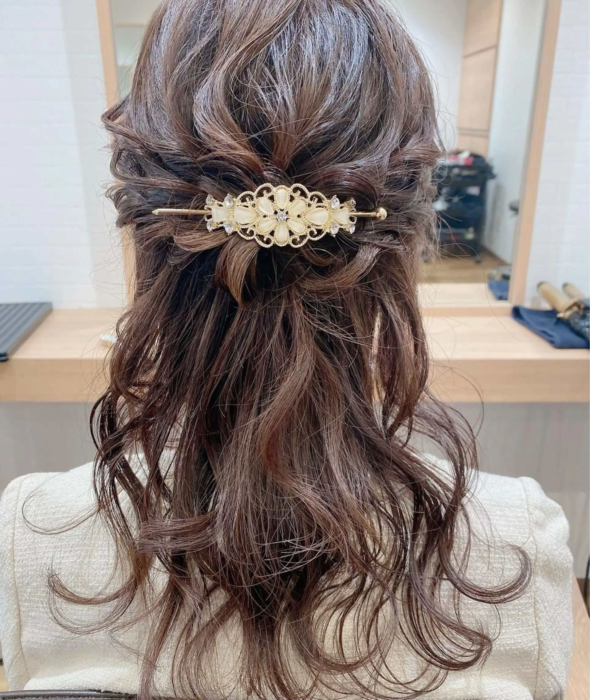 ヘアアレンジ ハーフアップ ヘアセット GRANLUSSO 〜グランルッソ駅前店所属・木口 嘉美のヘアスタイル