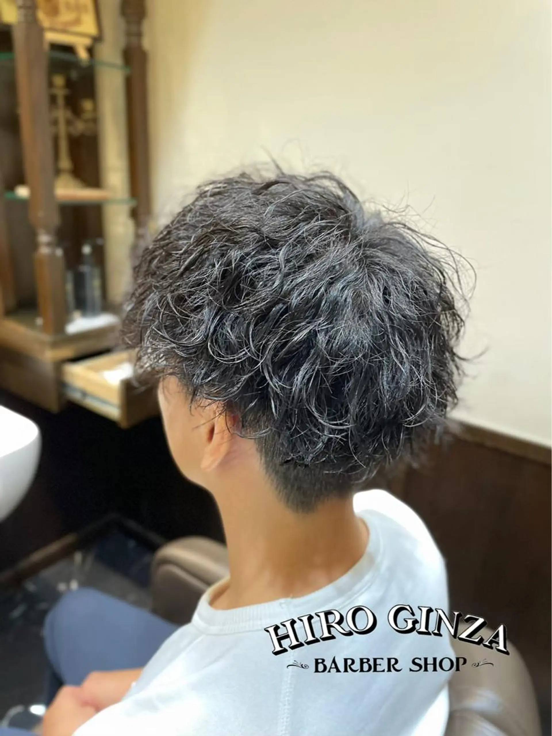 ショート メンズ メンズパーマ blazeman barbershop 新宿店所属・猪井 明のヘアスタイル