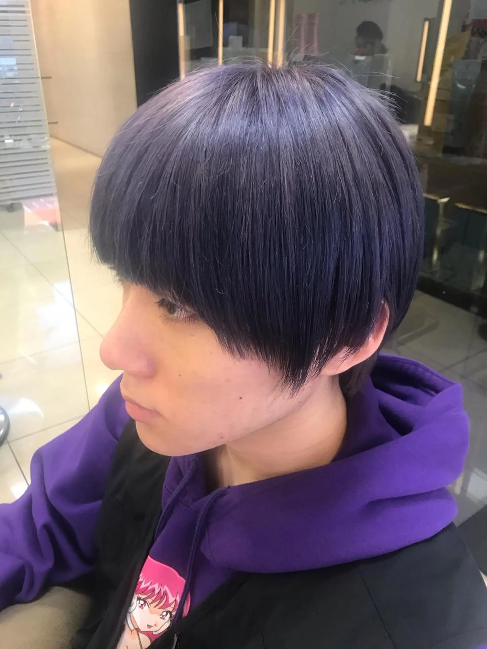 カラー メンズ ネイビーカラー ボブ/インナーカラー /眉毛/Miyuのヘアスタイル