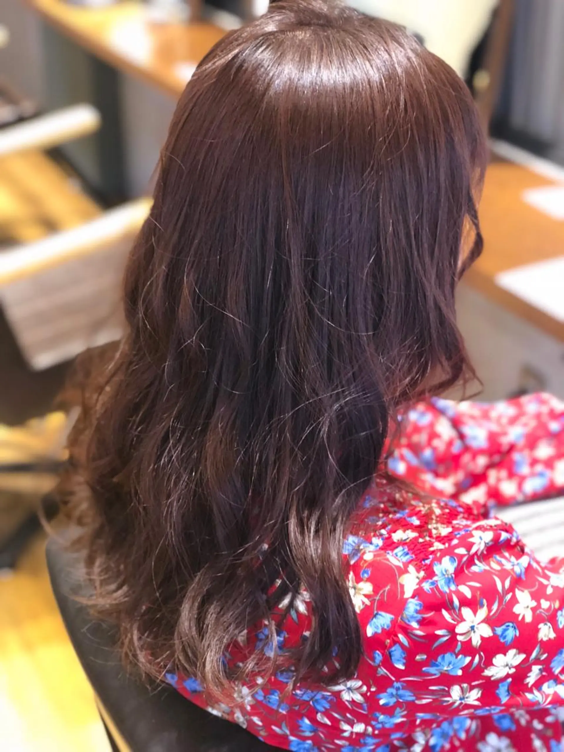 ロング カラー ピンクカラー あらい なつみのヘアスタイル
