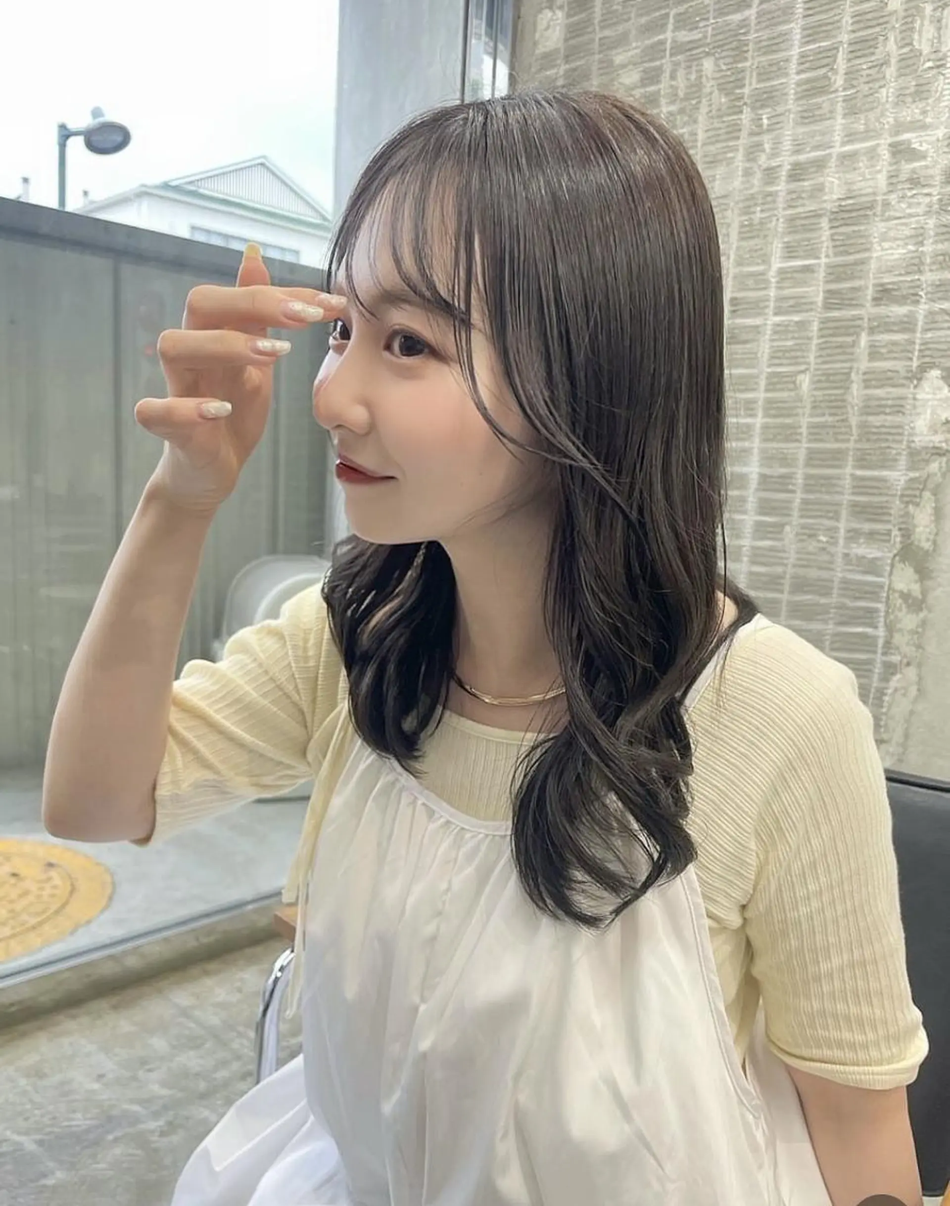 セミロング カラー ブラウンカラー ダークブラウン カット ヘアカラー 韓国/ボブ/まつパ 🩰aikaのヘアスタイル