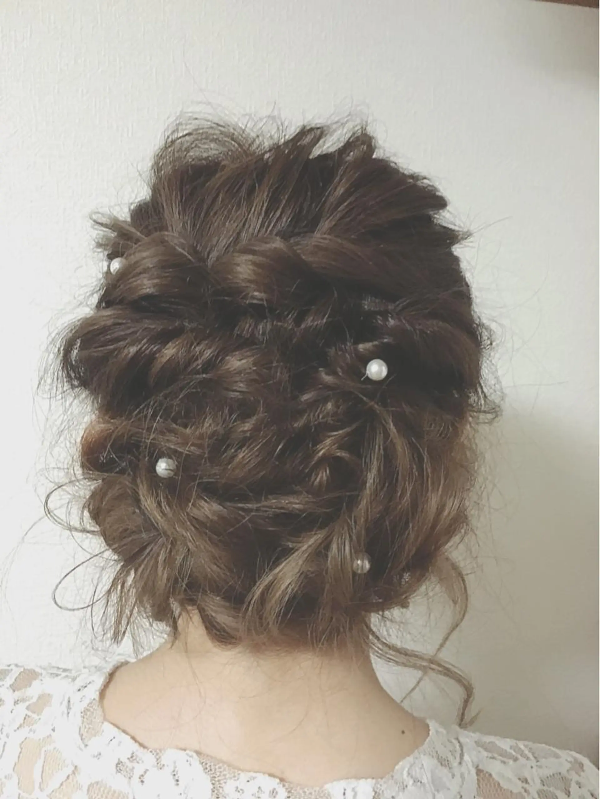 セミロング ヘアアレンジ 結婚式・ブライダル RUMéL 🌙YUIのマツエク・マツパデザイン