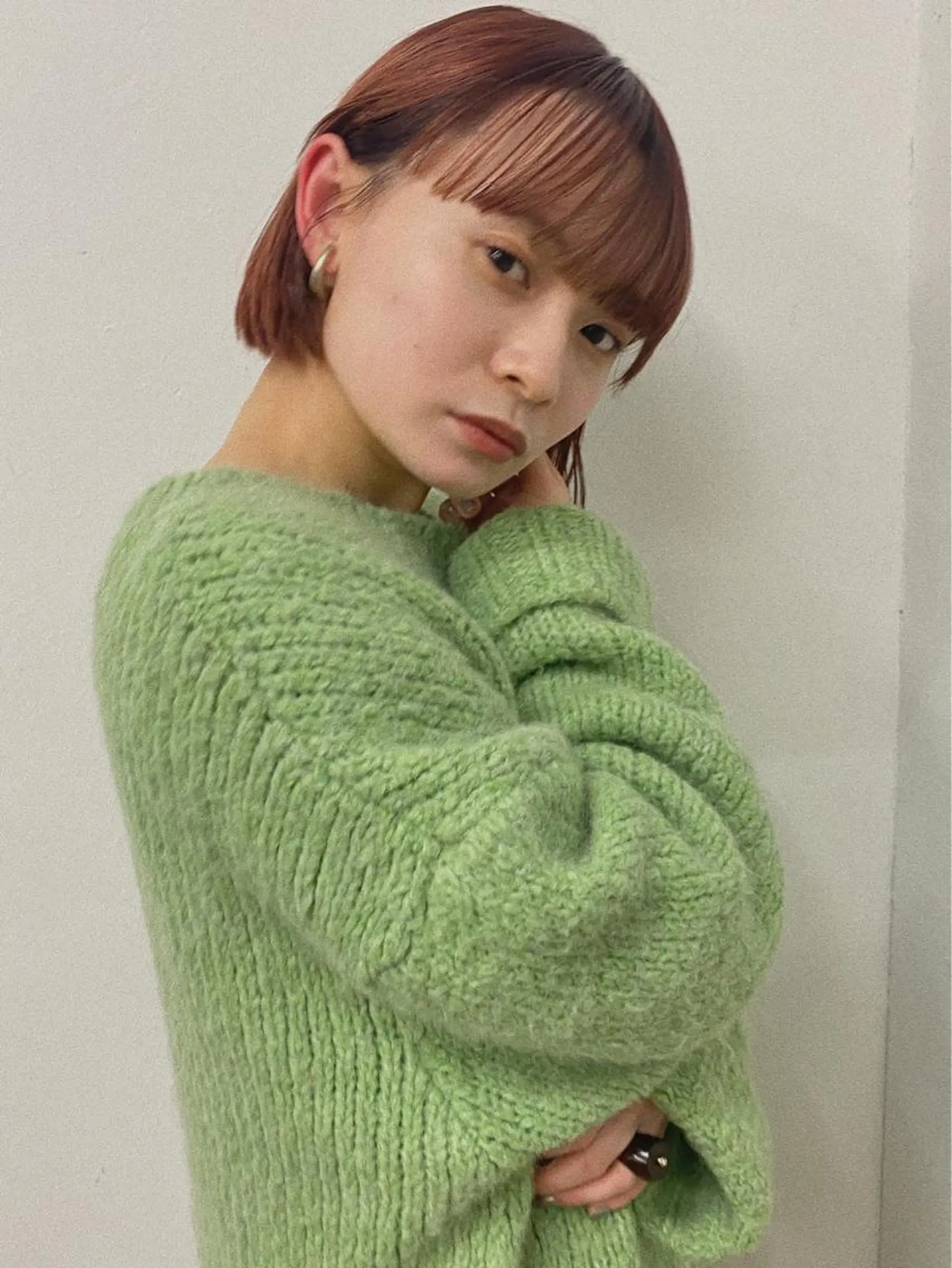 ショート カラー ヘアアレンジ オレンジ ボブ カット ヘアカラー トリートメント ヘアセット stand所属・ニュアンスヘア🌔 nanakoのヘアスタイル