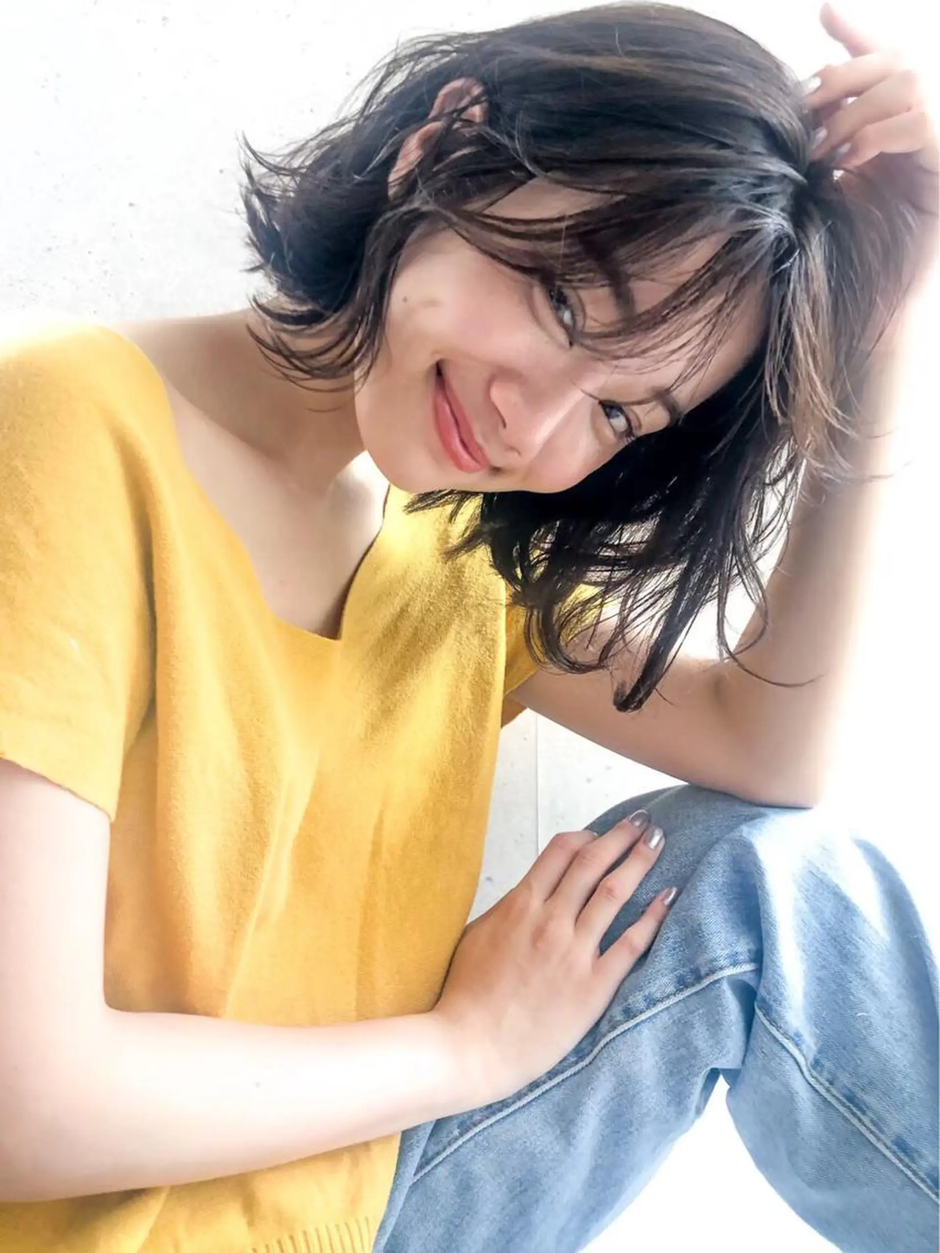 ミディアム カラー パーマ 💘透明感カラー💘 沖本 将宏のヘアスタイル