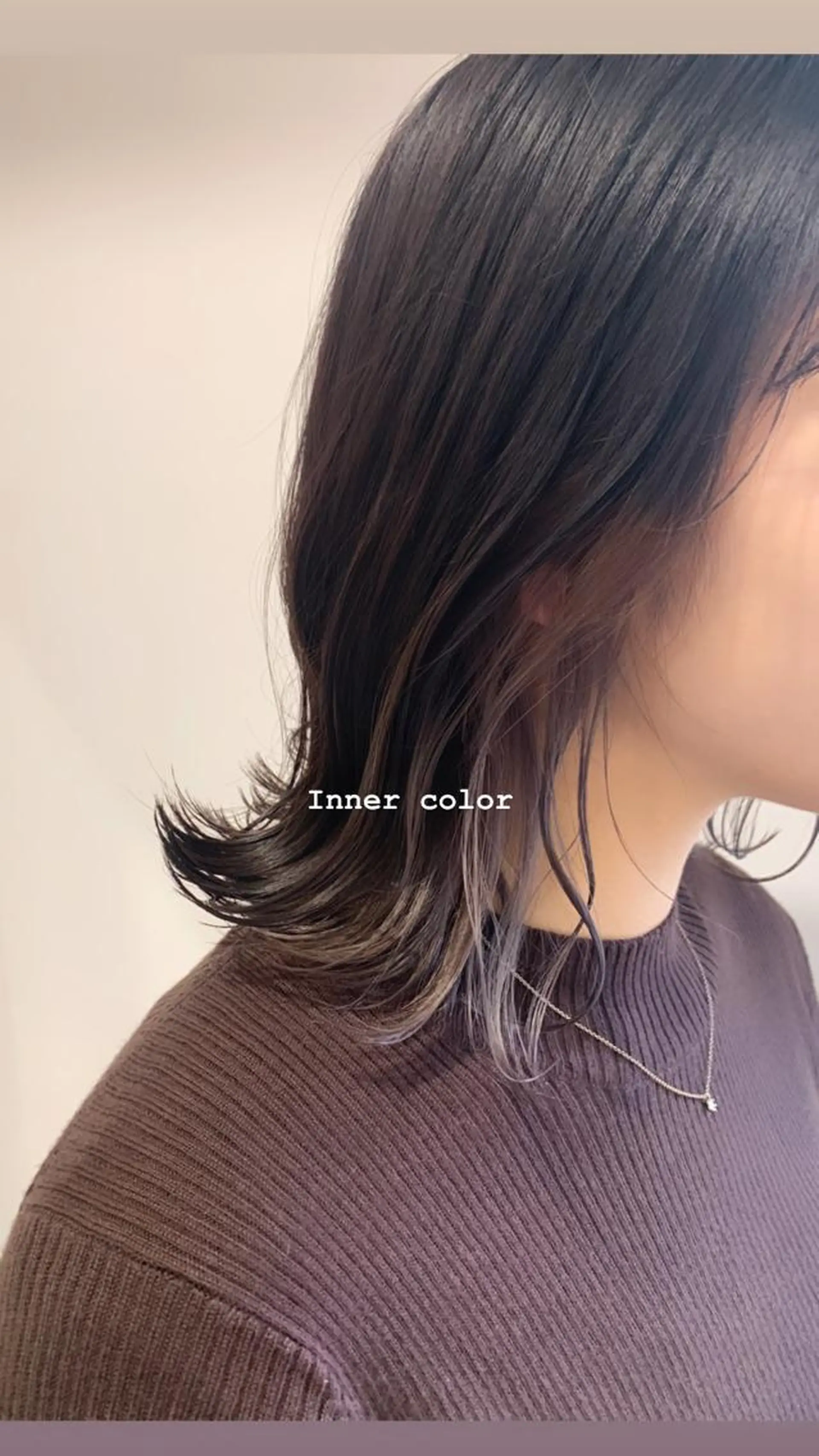 ミディアム カラー イヤリングカラー インナーカラー misch by urban所属・名駅🦢大人艶カラー 🪽カミヤアカネのヘアスタイル