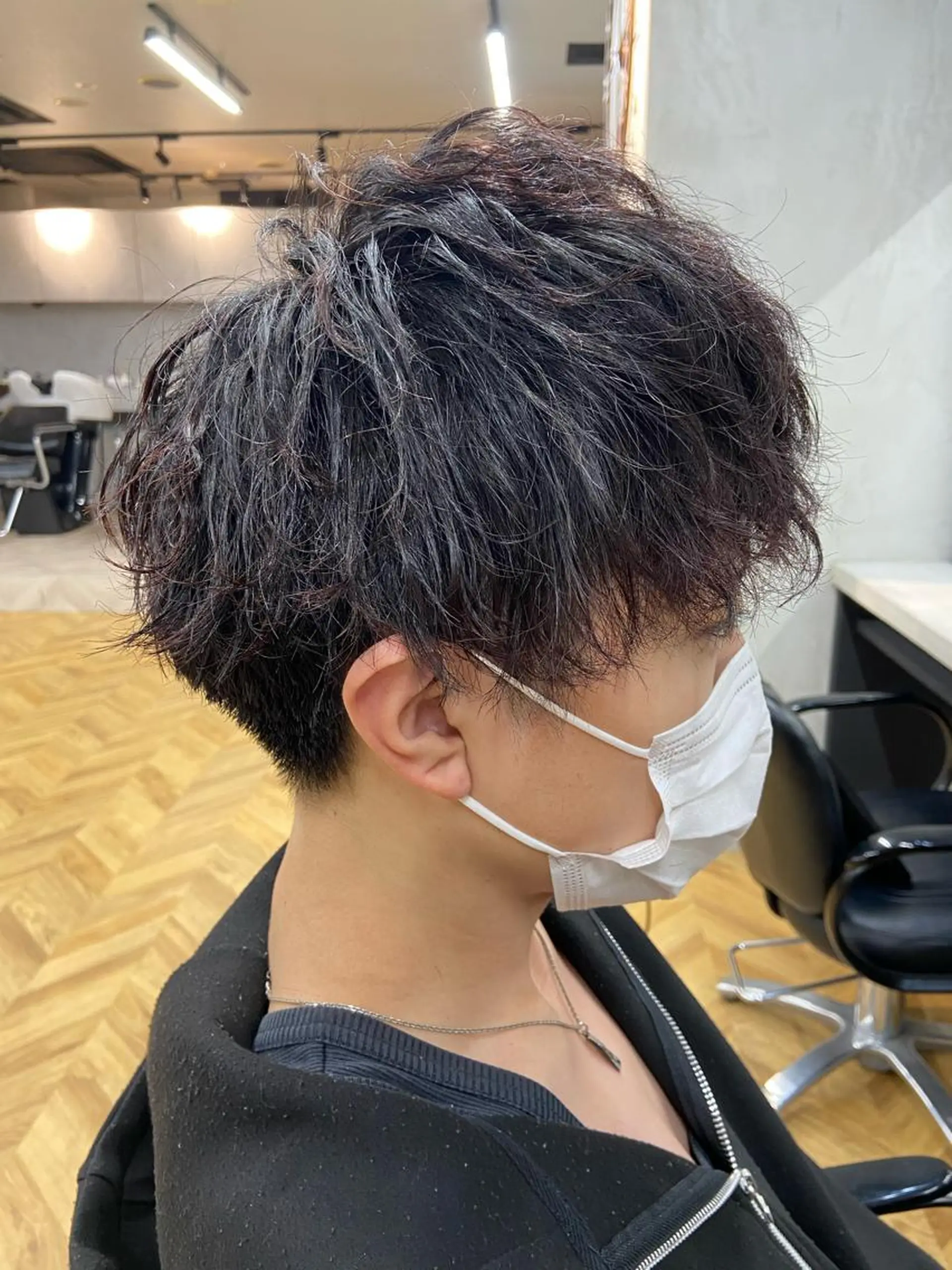 ショート カット パーマ 髪質改善カラー✨質感 ショート✨石山航のヘアスタイル