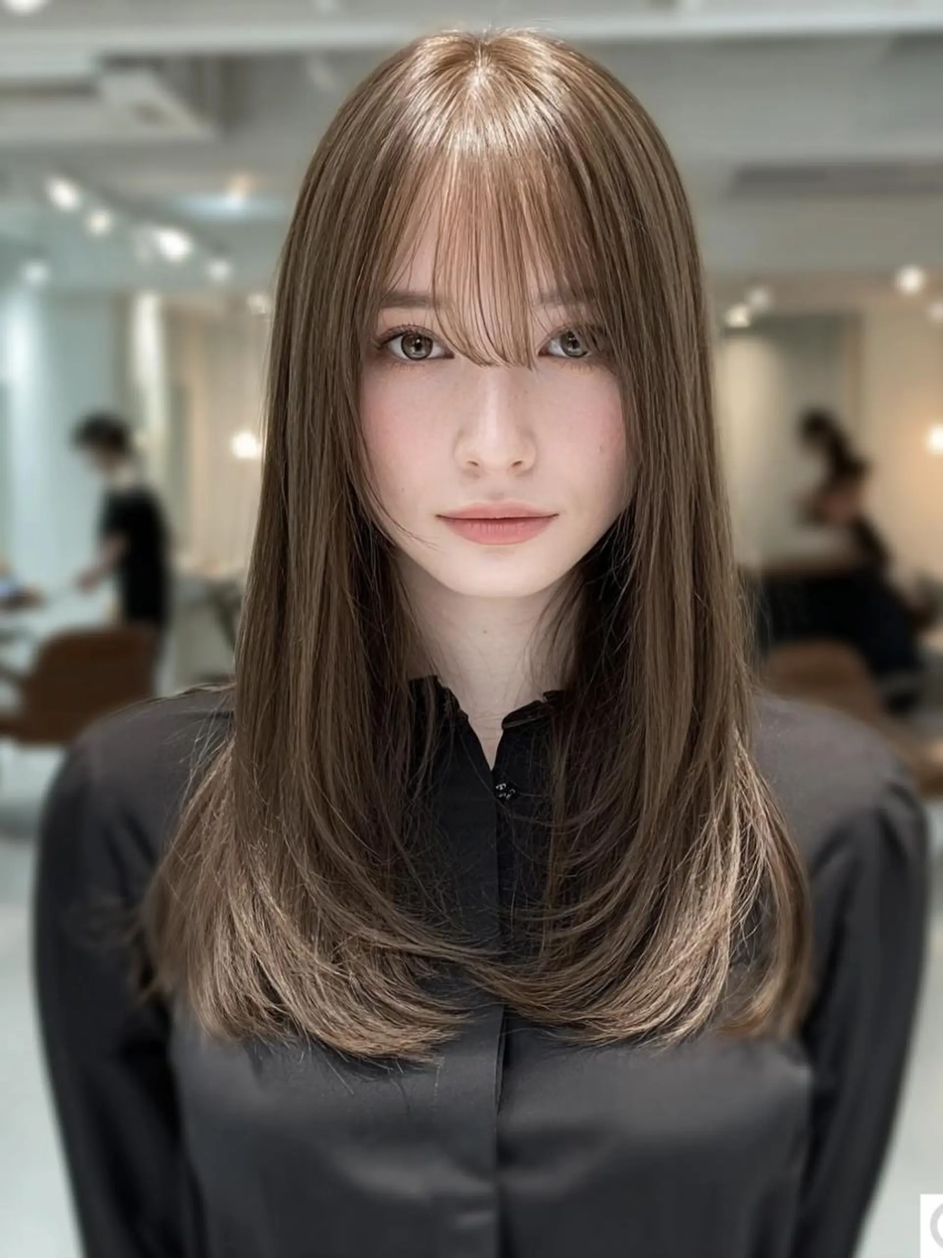 セミロング ハッシュカット 髪質改善 レイヤーカット 縮毛矯正 トリートメント カット 縮毛矯正 トリートメント 生艶髪＆レイヤー🔔 渋谷お薦めNo.1✨のヘアスタイル