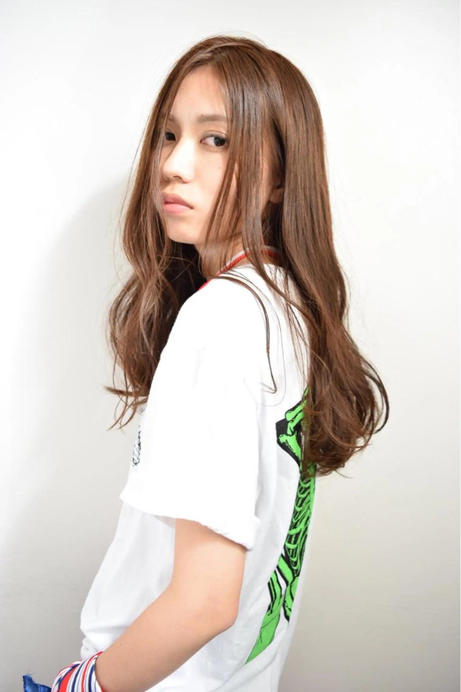 ミディアム セミロング ロング カラー パーマ 高橋 隆一のヘアスタイル