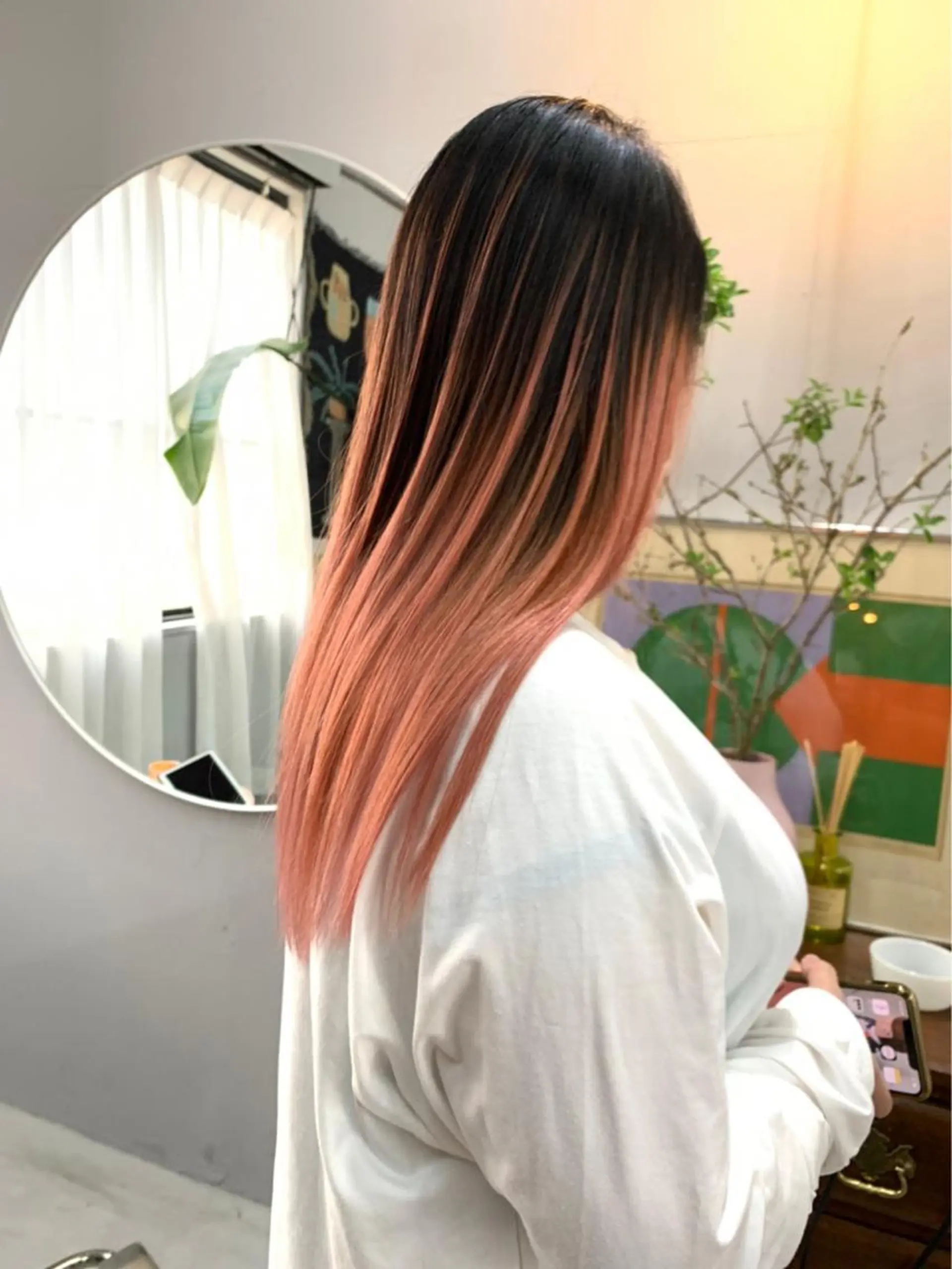 ロング カラー ヘアアレンジ ネイル マツエク・マツパ アイブロウ chapter問屋町 💘小室明華のヘアスタイル