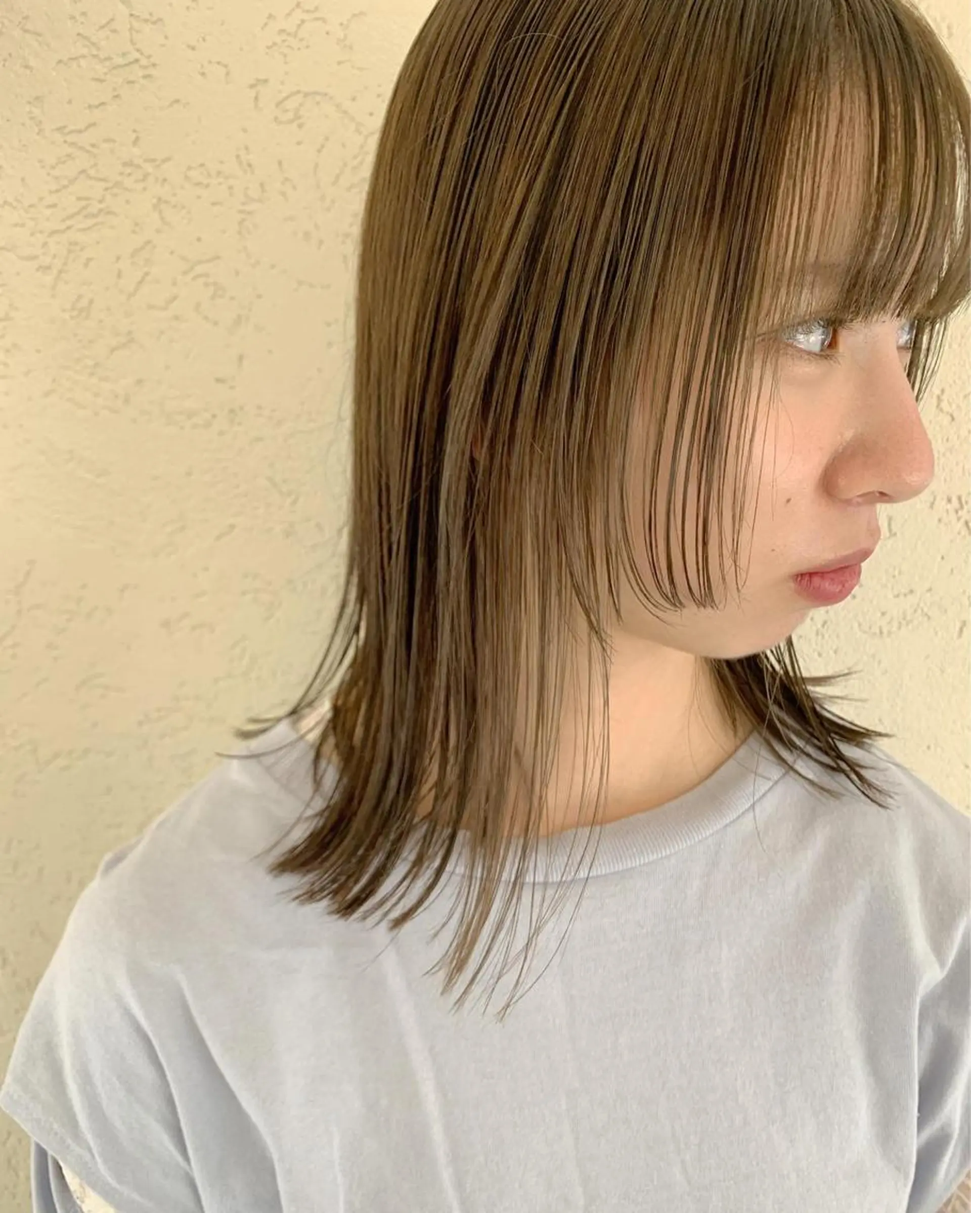 ミディアム カラー ヘアカラー MARU レイヤー/パーマのヘアスタイル