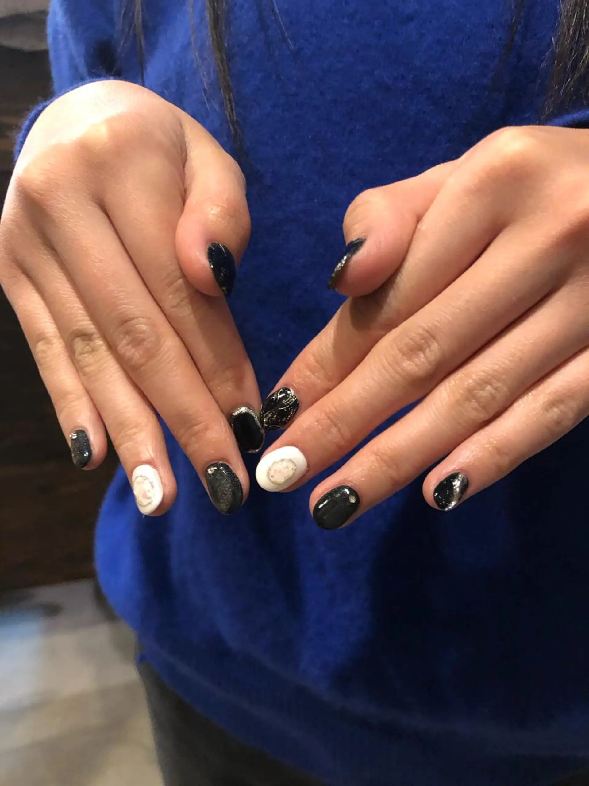 ネイル 成人式 ネイビー ハンドネイル muhl by DILL所属・. wakanaのネイルデザイン