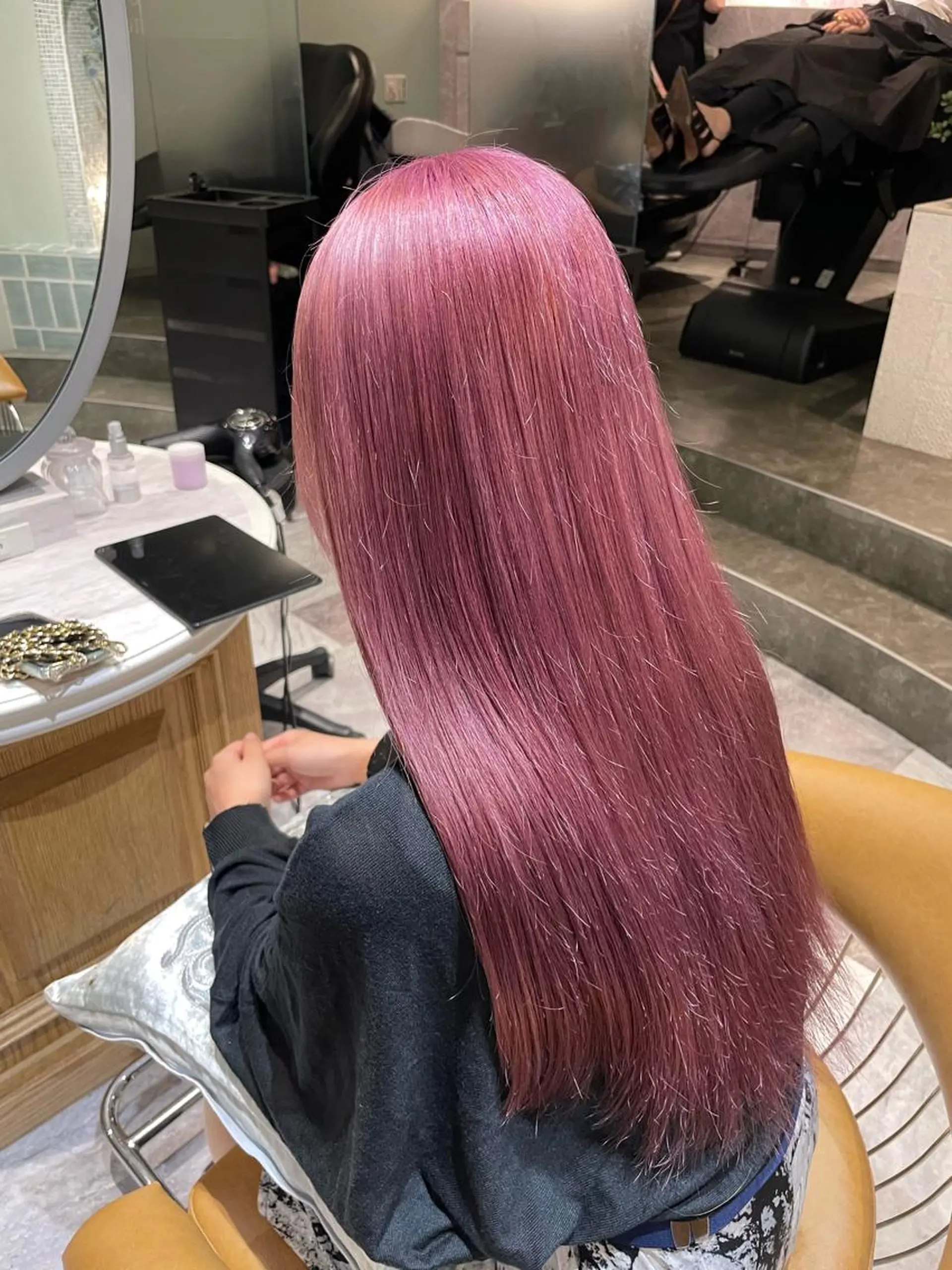 ロング カラー バレイヤージュ ブリーチ ケアブリーチ ダブルカラー グラデーションカラー 美髪/カラー 美容院🌈渡辺隼也のヘアスタイル