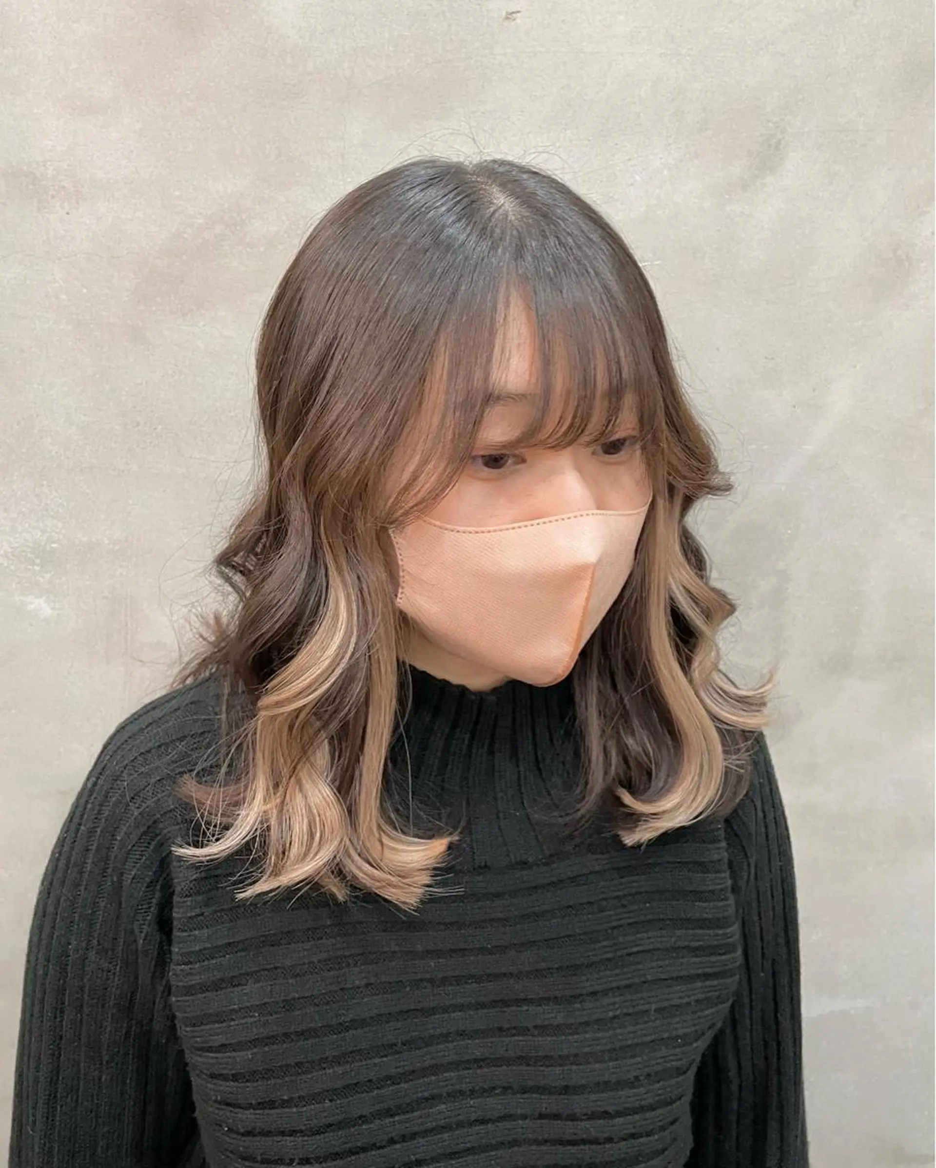 ミディアム ヘアアレンジ エクステ 【ピンク/韓国ヘア/ ヘアセット】亜海のヘアスタイル