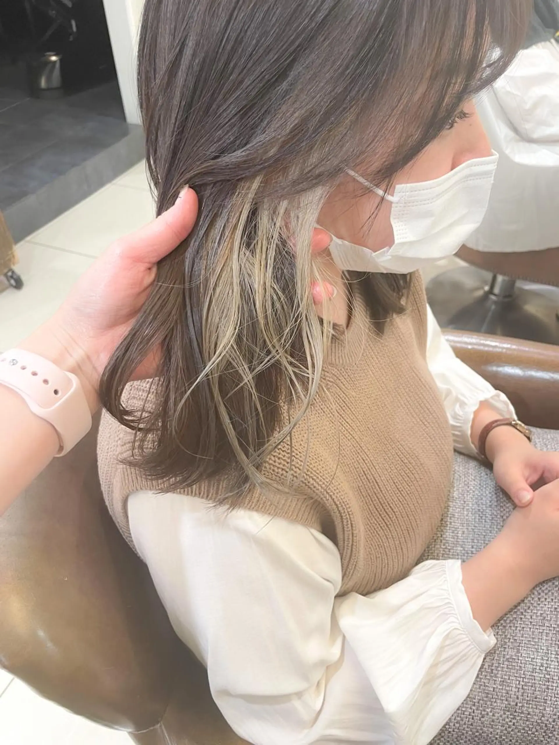 ミディアム カラー インナーカラー ヘアカラー ✨カラー支持No.1 🧸ワキ カナコ🧸のヘアスタイル