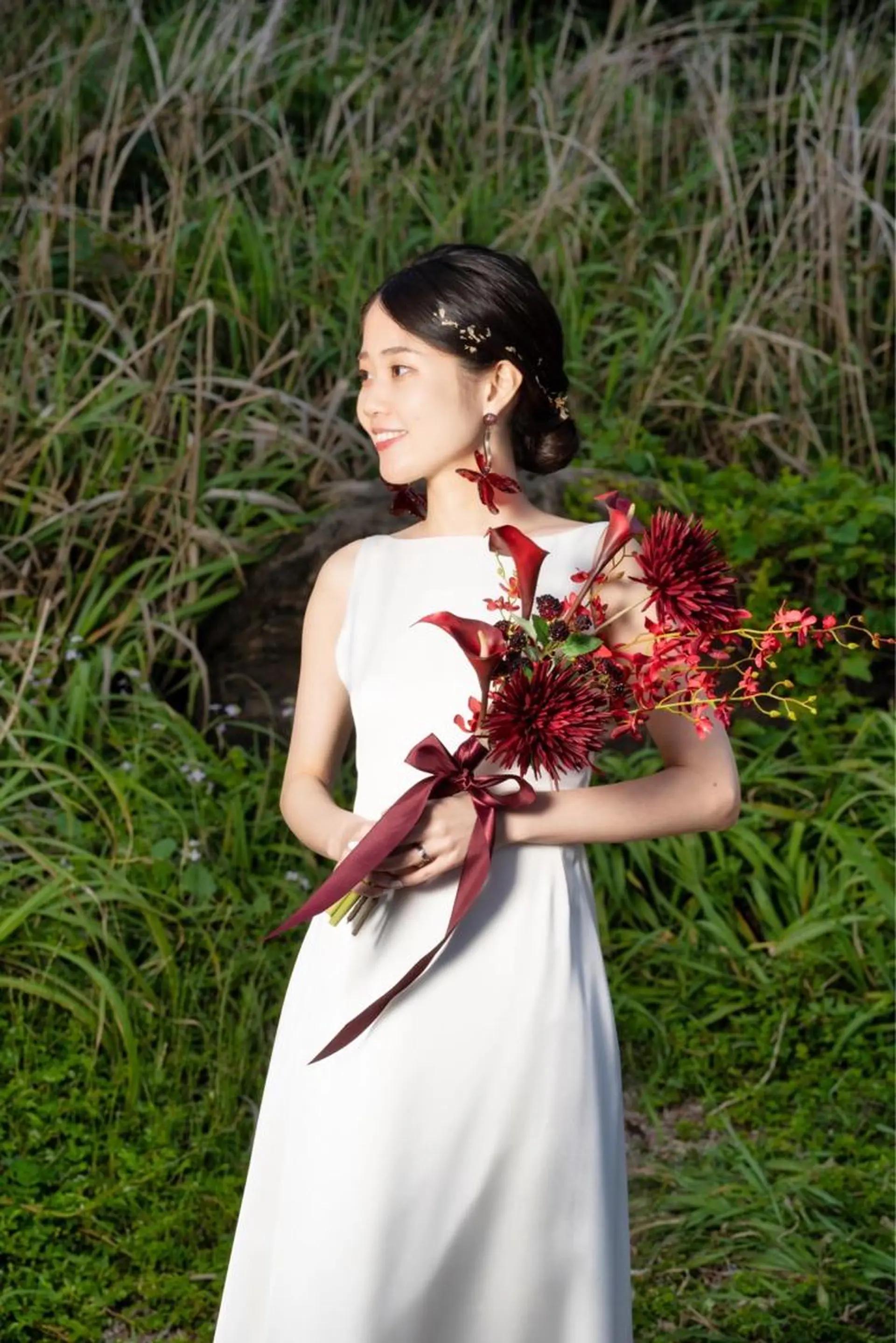 ミディアム ヘアアレンジ ヘアセット KURIA‪‪*⋆ஐ ブリーチ/韓国ヘアのヘアスタイル