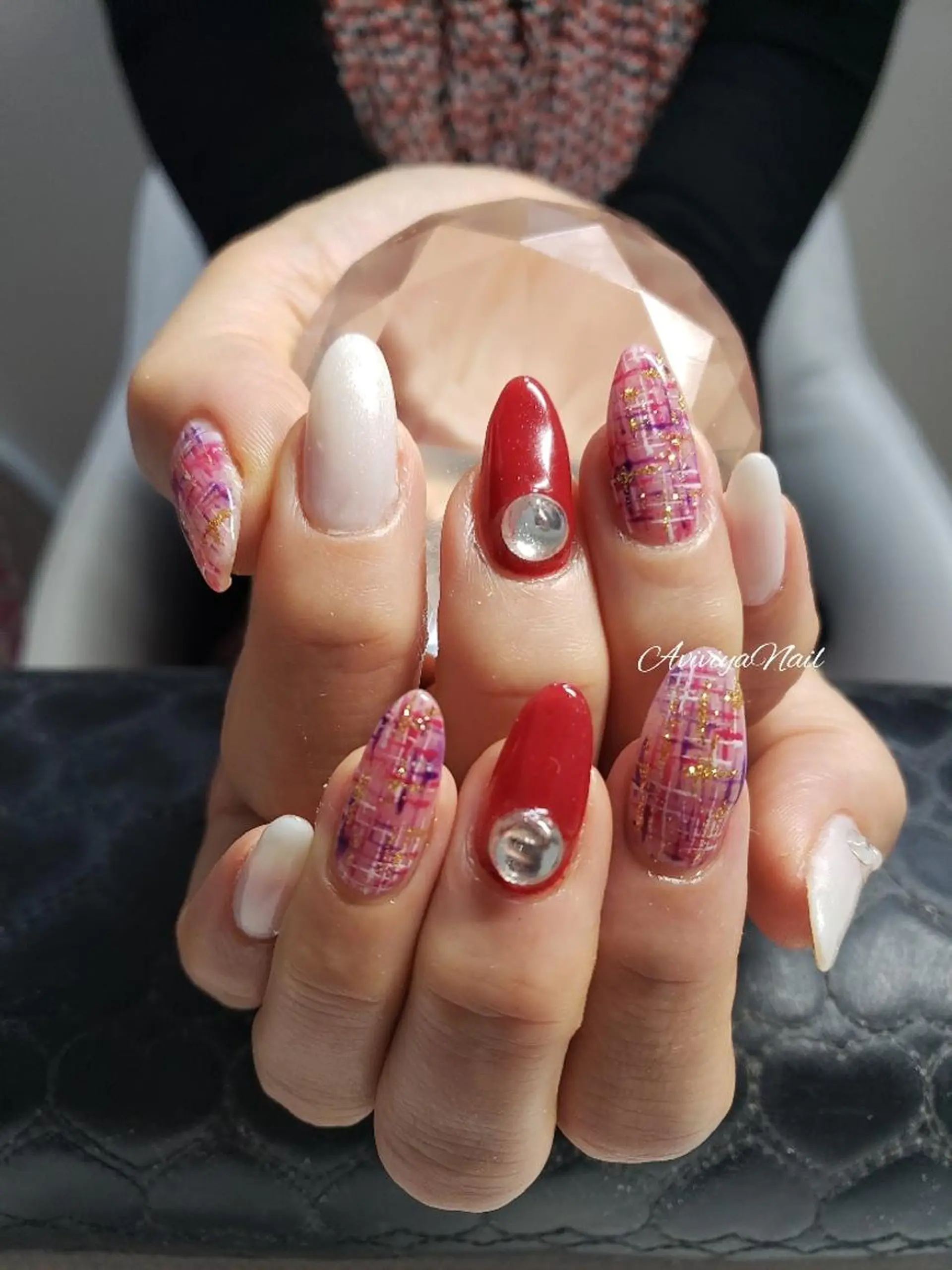 ネイル ツイードネイル AviviyaNail所属・kubo ayaのネイルデザイン