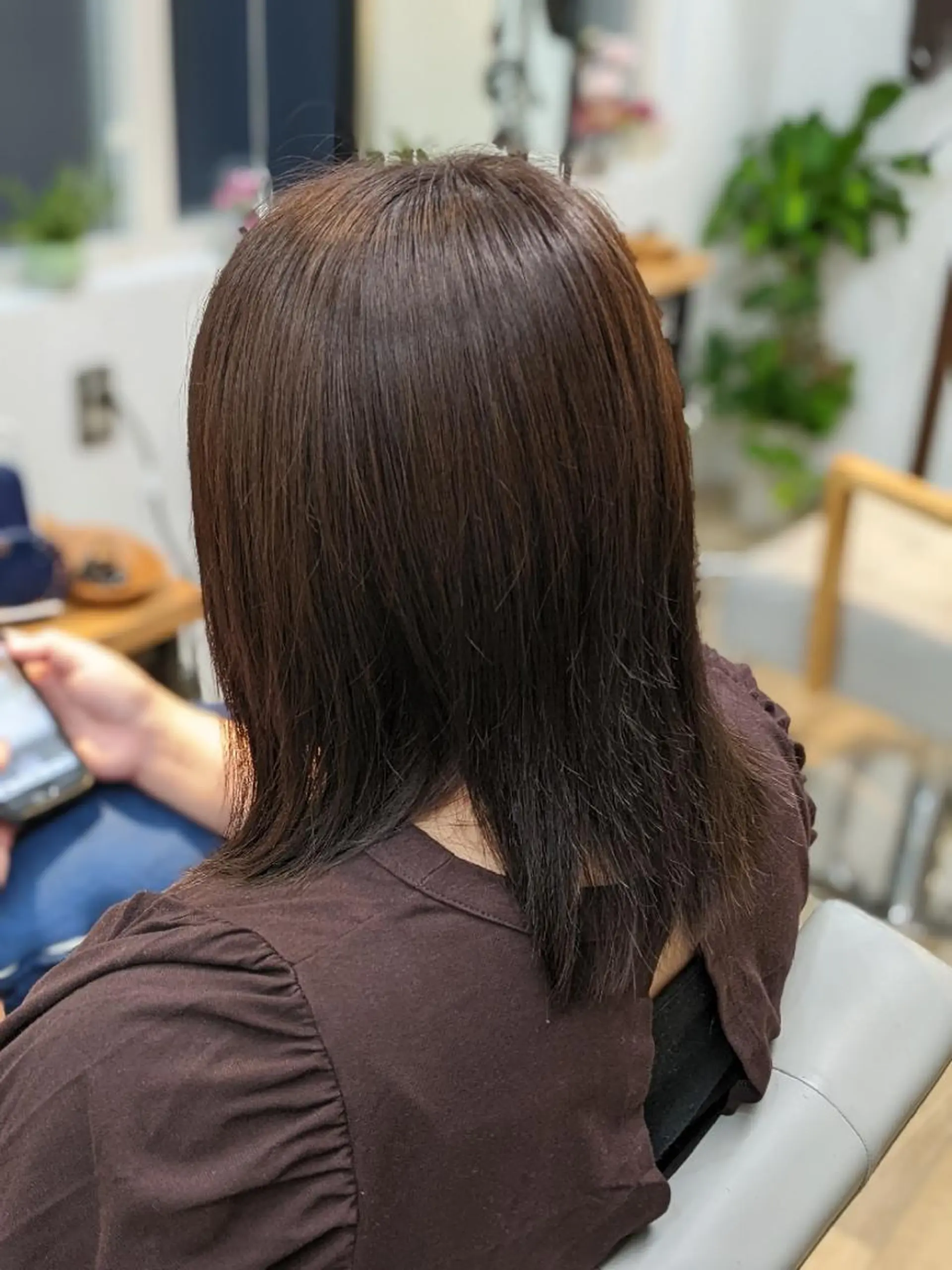 ミディアム カラー オレンジ Kokeshi/美髪 /脱毛/ヘッドスパのヘアスタイル