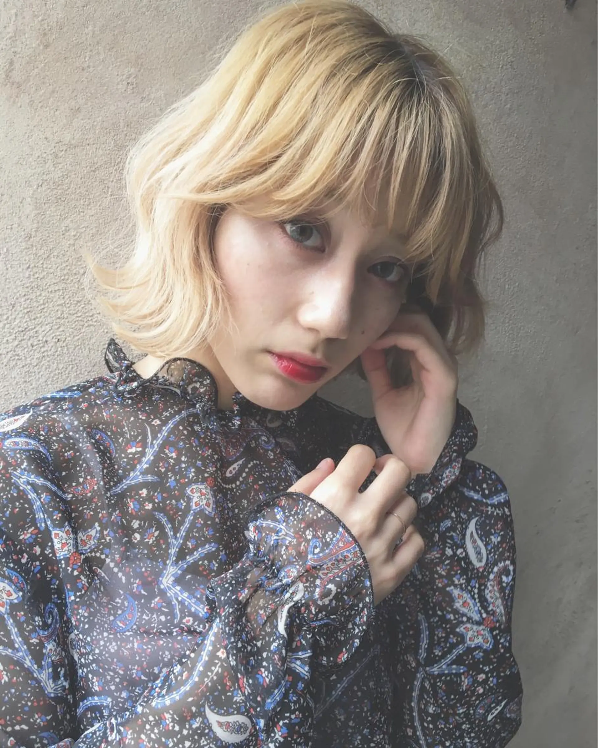 ミディアム 店長/mao/ 前髪/顔周りカットのヘアスタイル