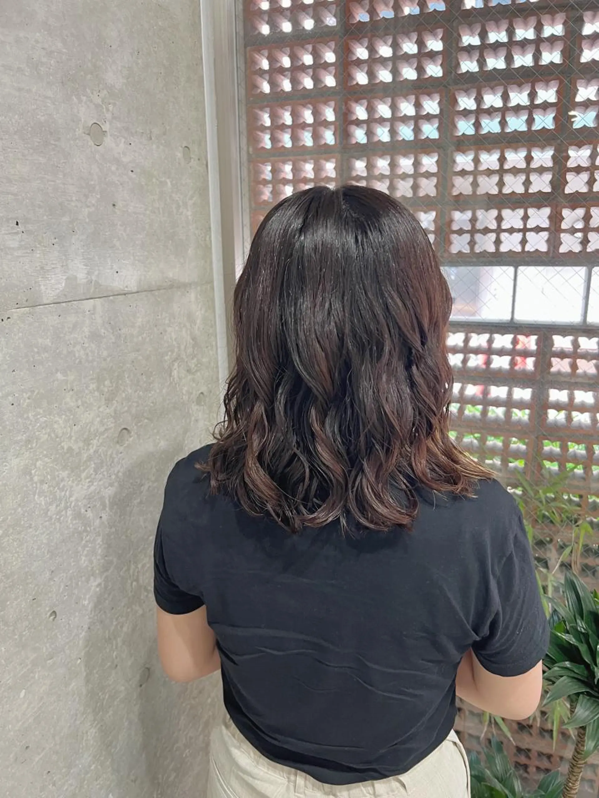 ミディアム パーマ ボブパーマコテ巻き風 パーマNo1深江秀平のヘアスタイル