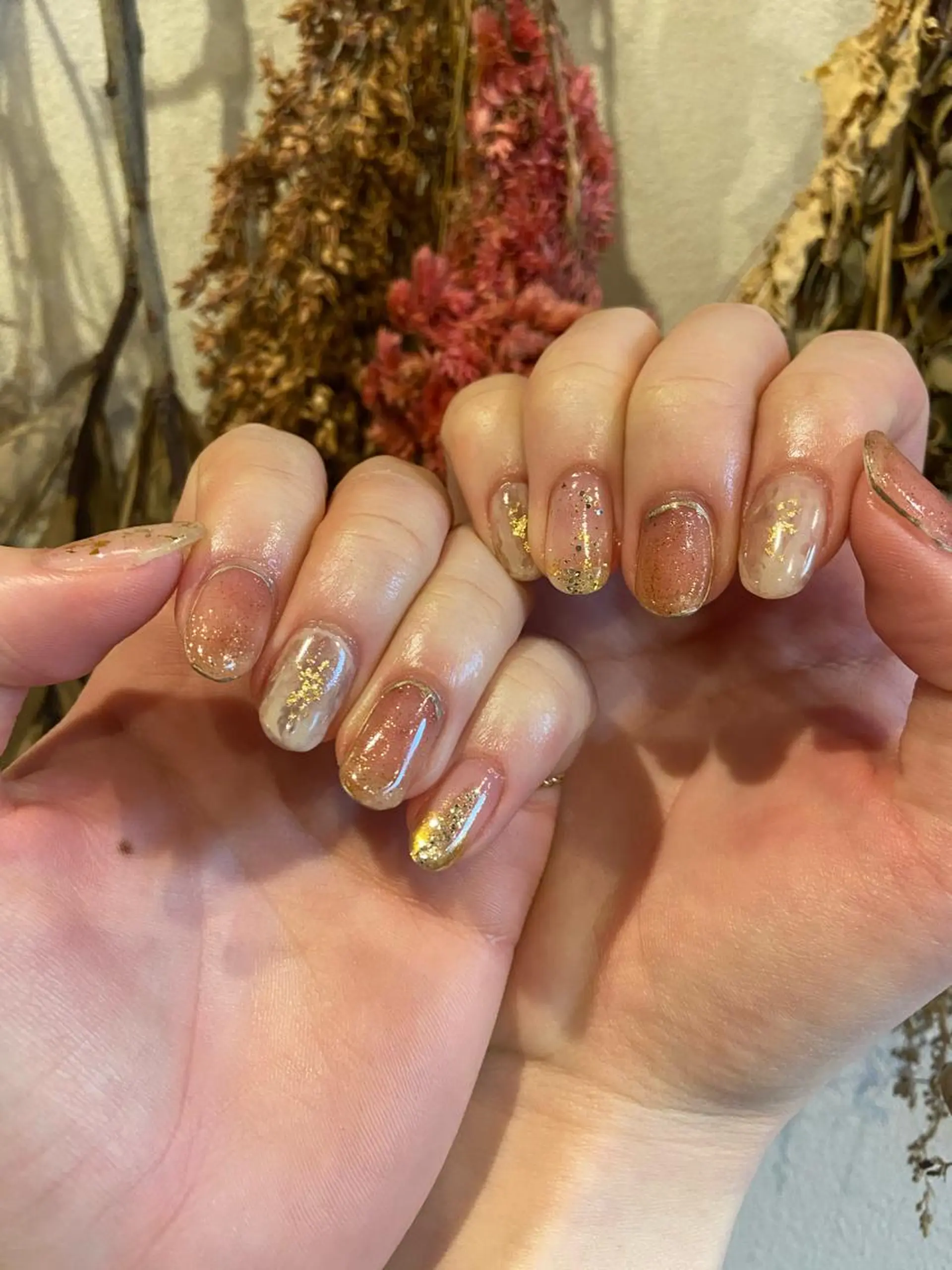 ネイル アートネイル 韓国ネイル ラメ(グリッター) ミラーネイル ニュアンスネイル . unffのネイルデザイン