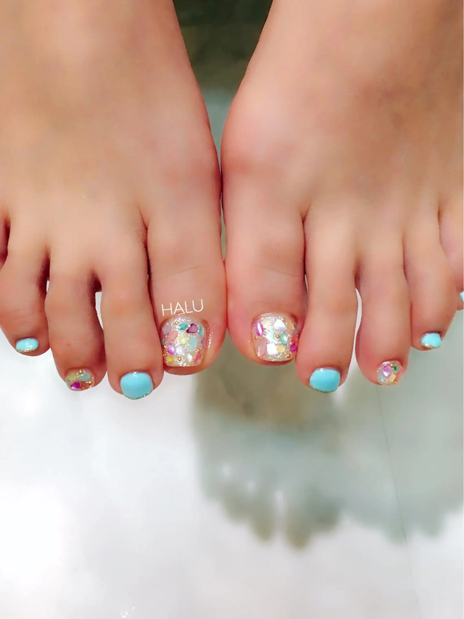 ネイル 水色 HALU ハルのネイルデザイン
