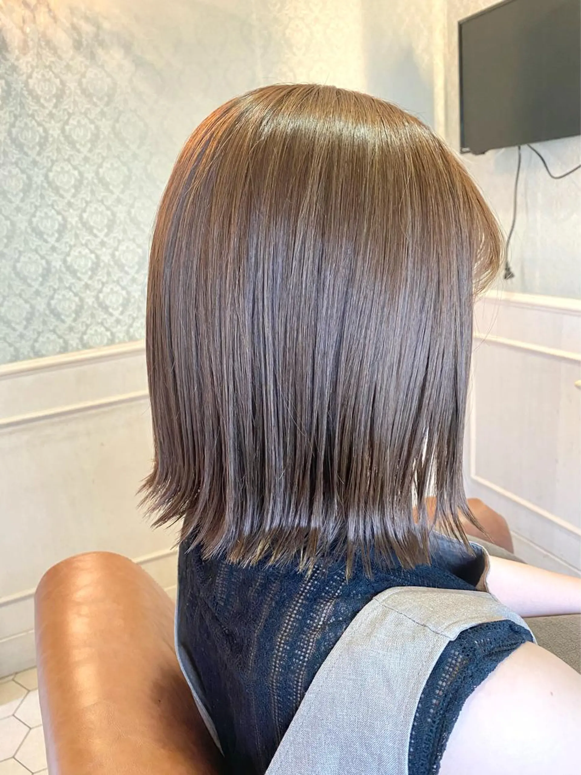 ショート カラー アッシュ ベージュカラー ボブ 外ハネヘア 森 早希絵のヘアスタイル