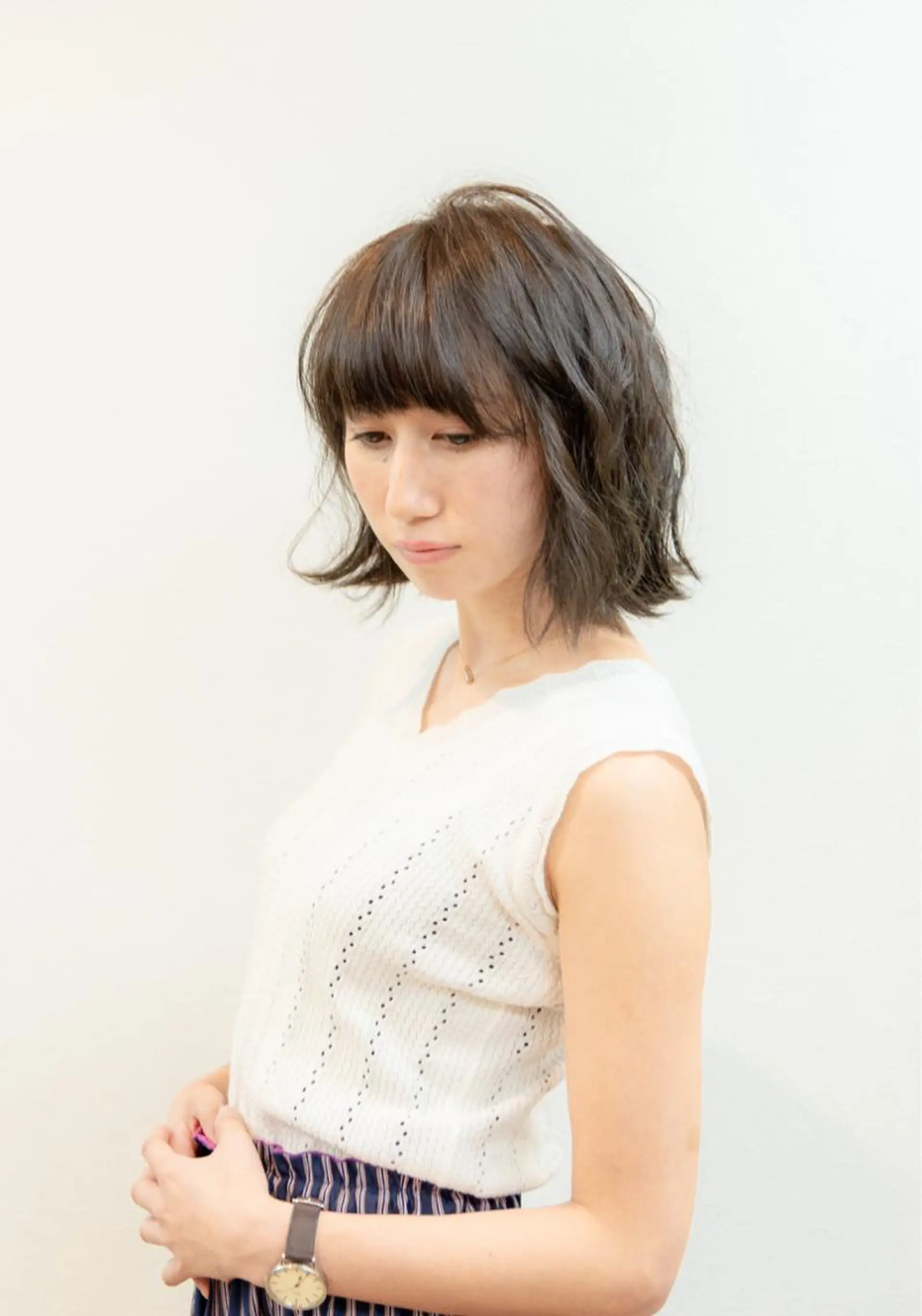 ミディアム カラー アッシュ ベージュカラー ボブ 外ハネヘア カット ヘアカラー 【H.GENTIL】 TERUのその他イメージ