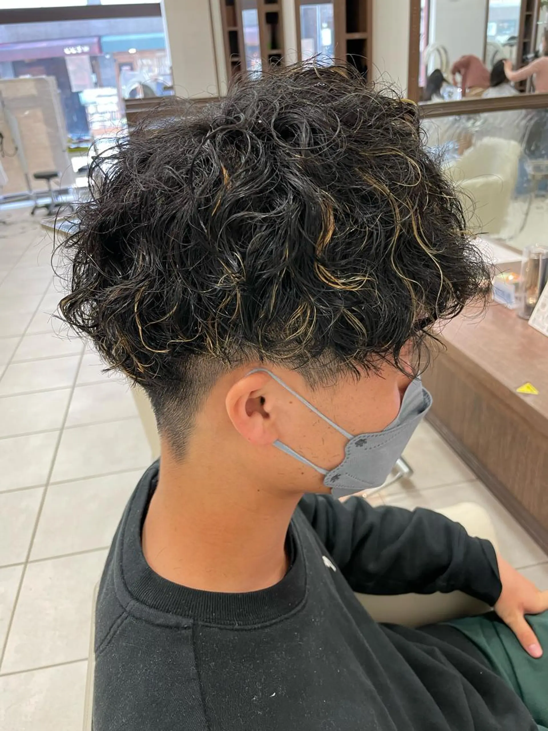 ショート カラー パーマ メンズ メンズハイライト ハイライトカラー ハイライト カット パーマ 大澤　裕貴 【メンズカット】のヘアスタイル