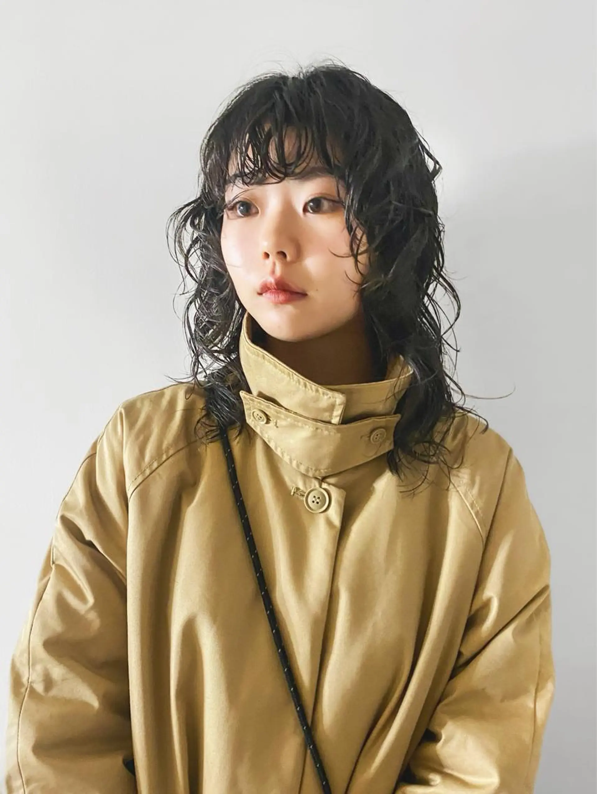 ミディアム パーマ ミディアムパーマ カット ヘアカラー パーマ レイヤー/パーマ /ウルフ/nabeのヘアスタイル