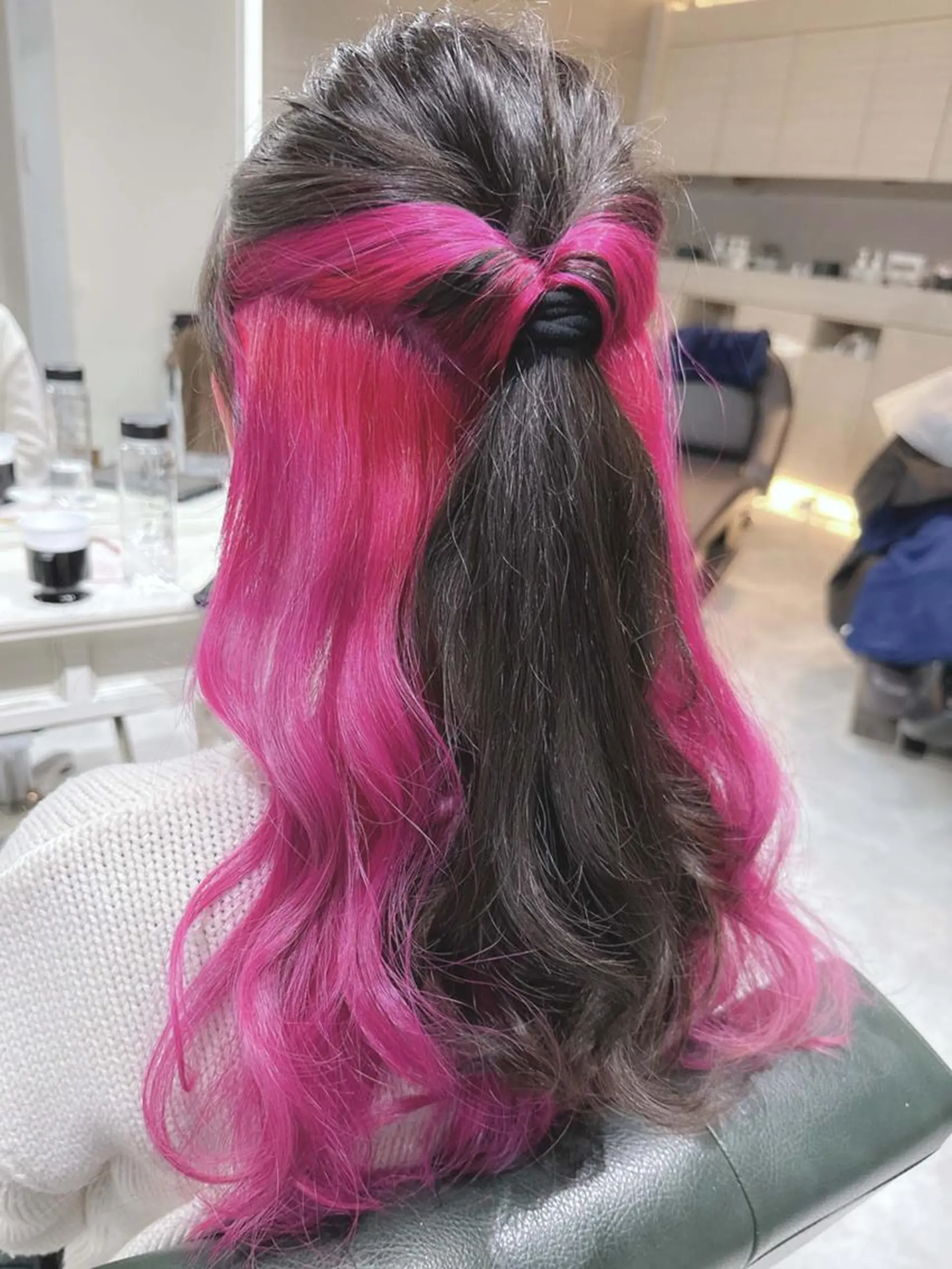 ヘアアレンジ カラー ロング ブリーチ ケアブリーチ 透明感カラー デザインカラー ハイトーンカラー 𝐑𝐈𝐍𝐊𝐀 🐷🖤のヘアスタイル