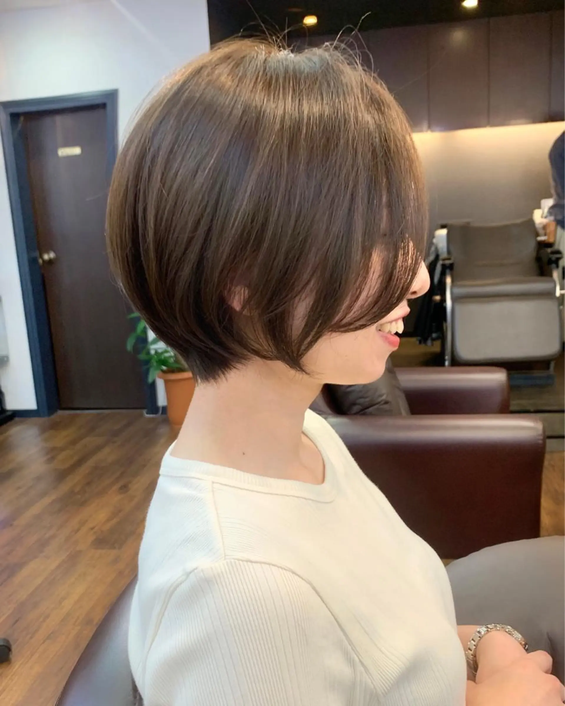 ショート カラー 縮毛矯正/ショート/ レイヤー/畑中正敏のヘアスタイル