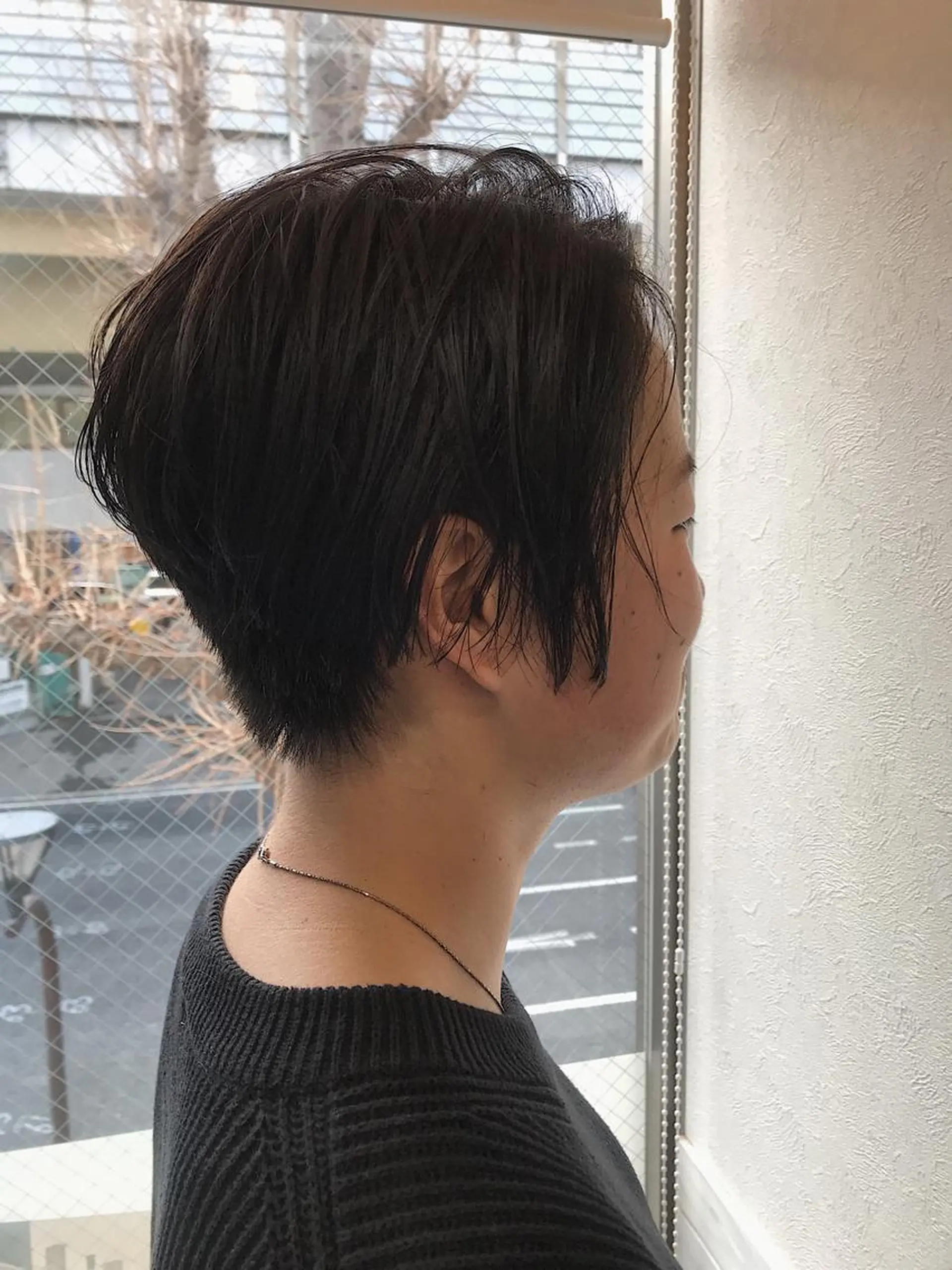 ショート カラー 黒髪 カット ヘアカラー 柴田 祐輔のヘアスタイル