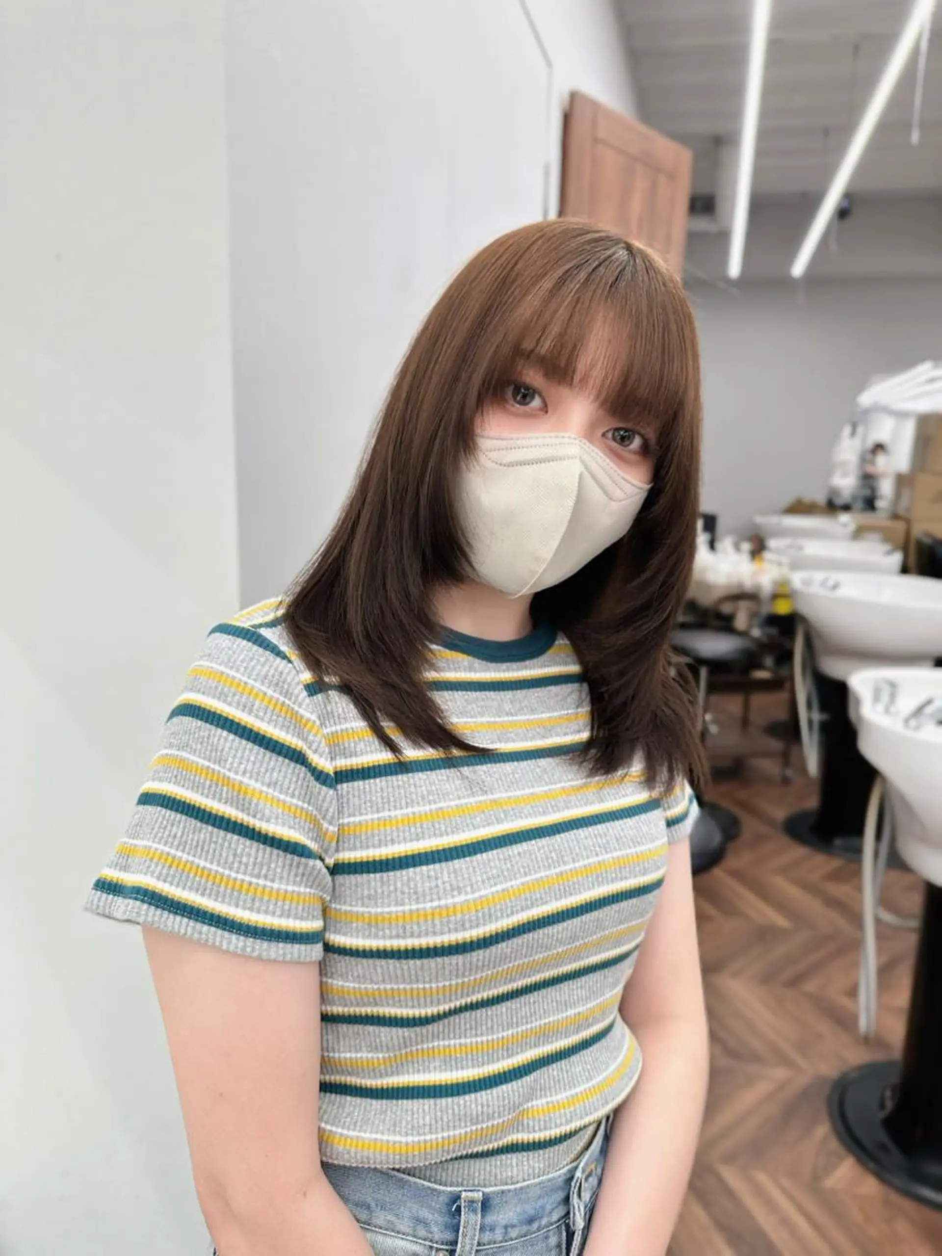 ロング カット ヘアカラー トリートメント 京都レイヤーカット/ 縮毛矯正/羽柴りくのヘアスタイル