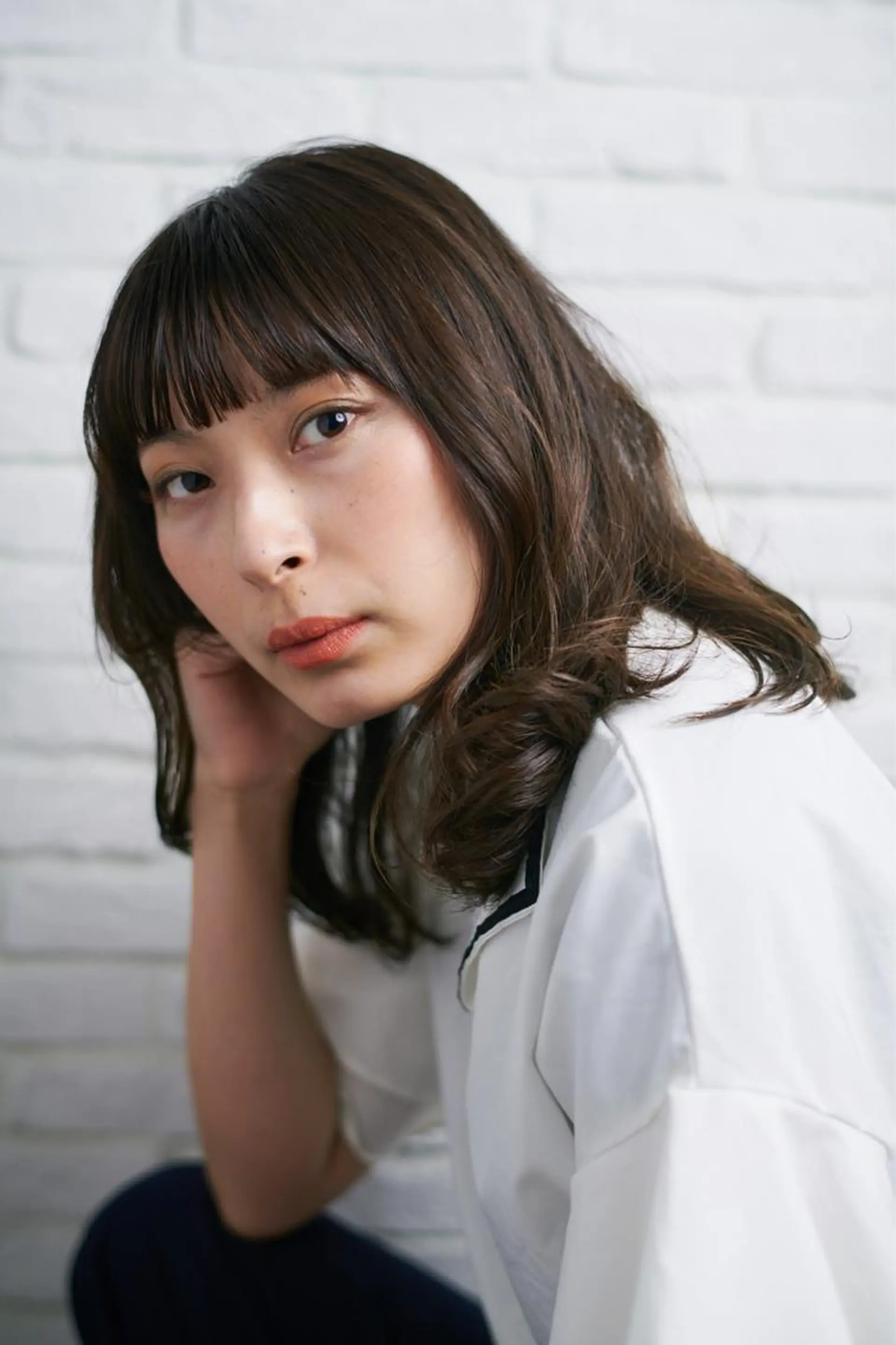 ミディアム カラー 井上 涼花のヘアスタイル