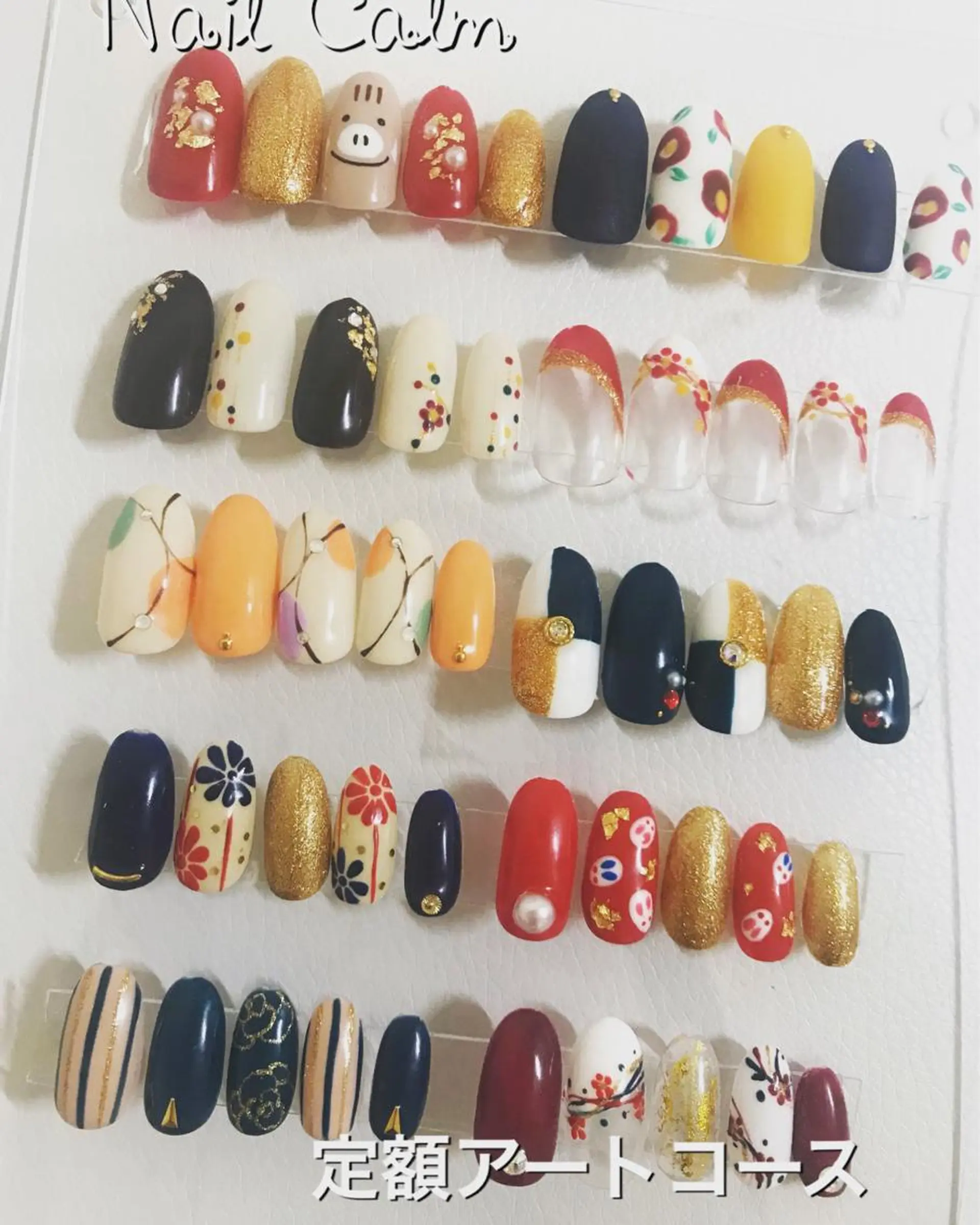 ネイル アートネイル 成人式 ハンドネイル Nail Calm所属・プライベートサロン Calmのネイルデザイン