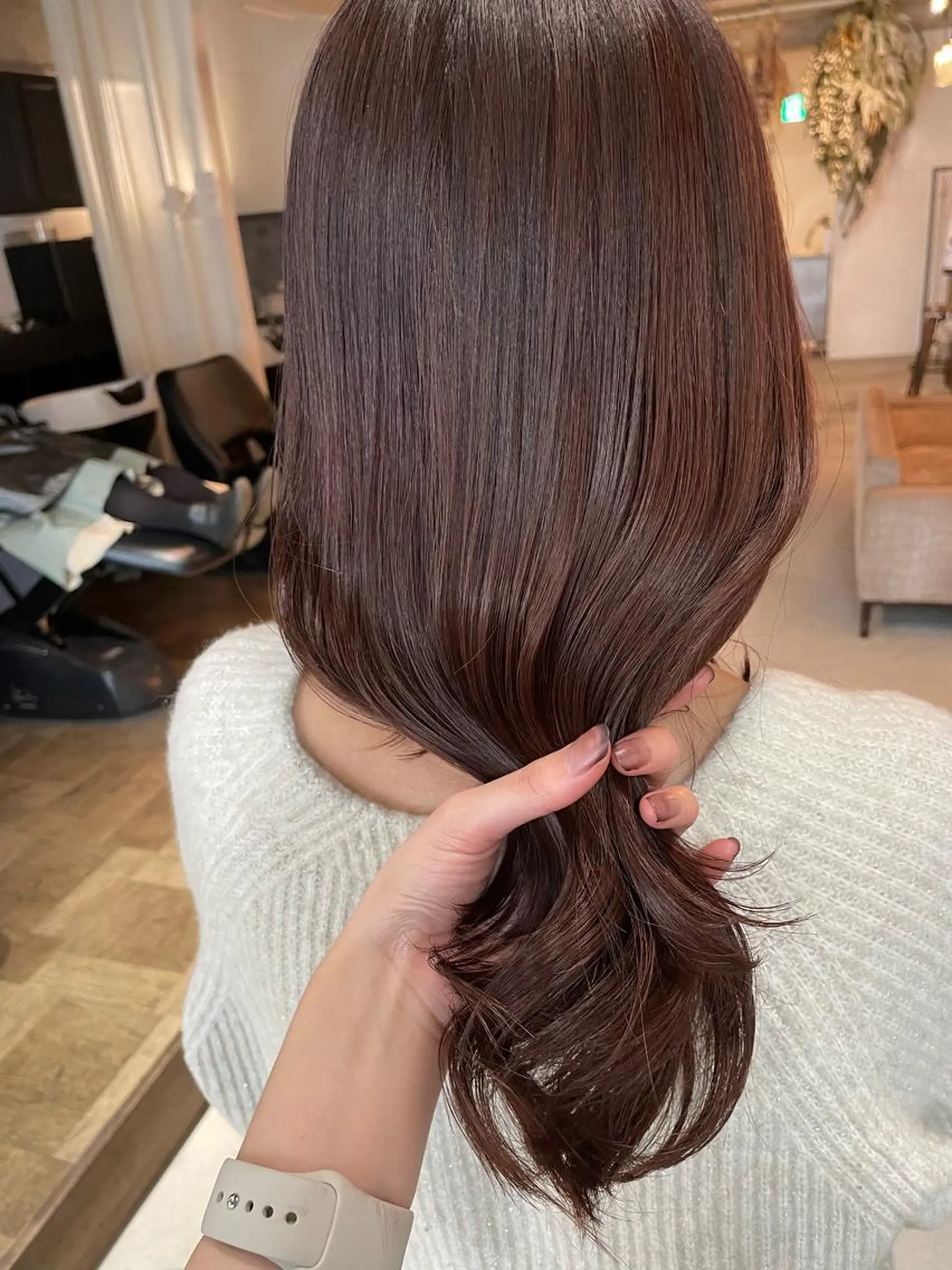 ロング カラー カット ヘアカラー トリートメント unico.所属・韓国ヘア/暖色カラー 新美多英のヘアスタイル